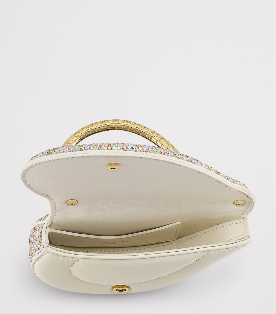 Bvlgari Mini Crystal-Embellished Serpenti Cuoricino Top-Handle Bag Image 7