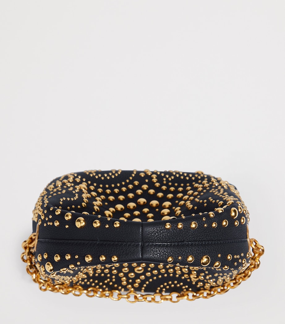 Mini Calfskin Studded Soufflé Shoulder Bag 023 GOLD/BLACK Image 5