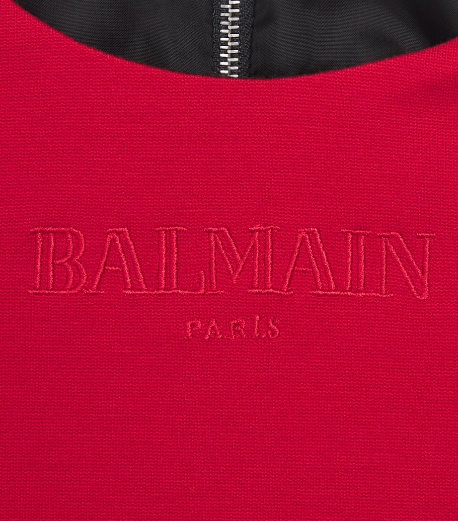 Balmain Kids Skater Dress (6-14 Years) Chili/argento Image 3