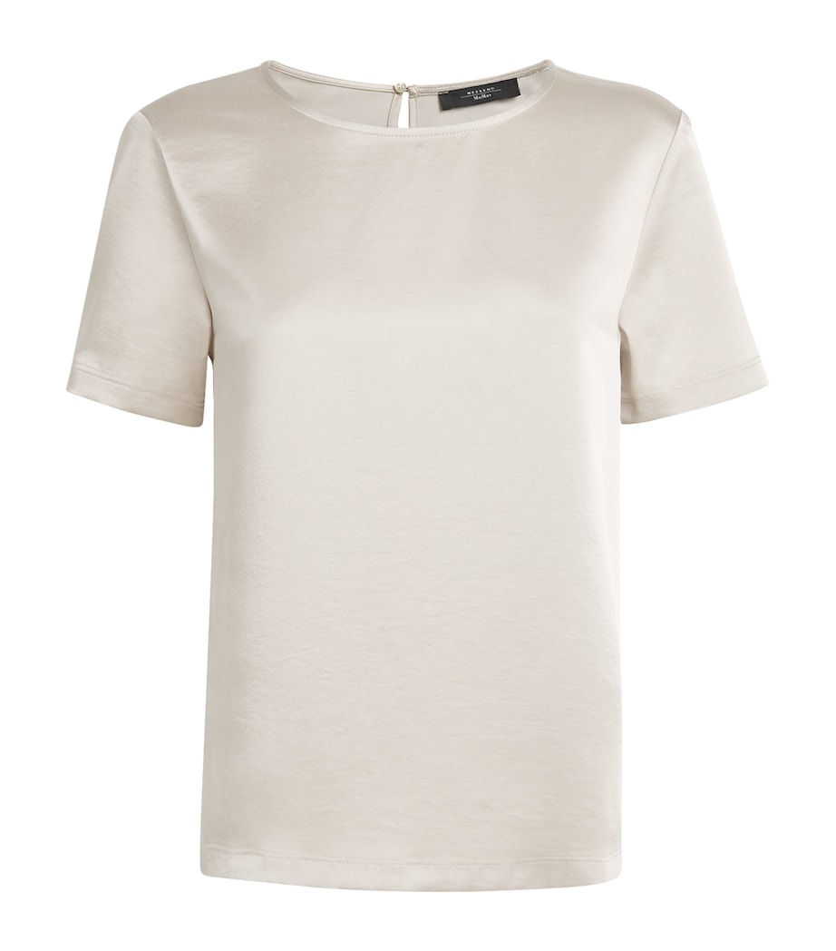 Satin-Front T-Shirt IVORY Image 1