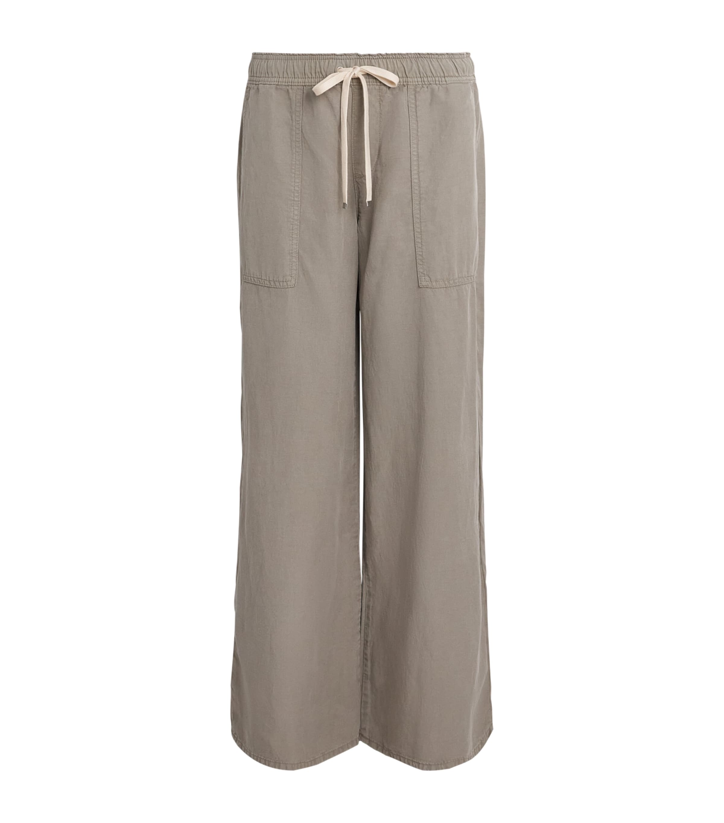 7 For All Mankind Wide-Leg Utility Trousers Colored Tencel Image 1