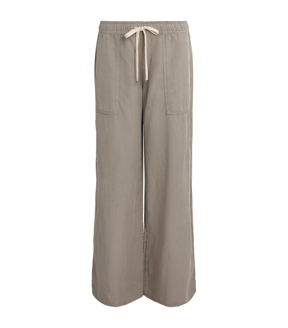 7 For All Mankind Wide-Leg Utility Trousers Colored Tencel Image 1