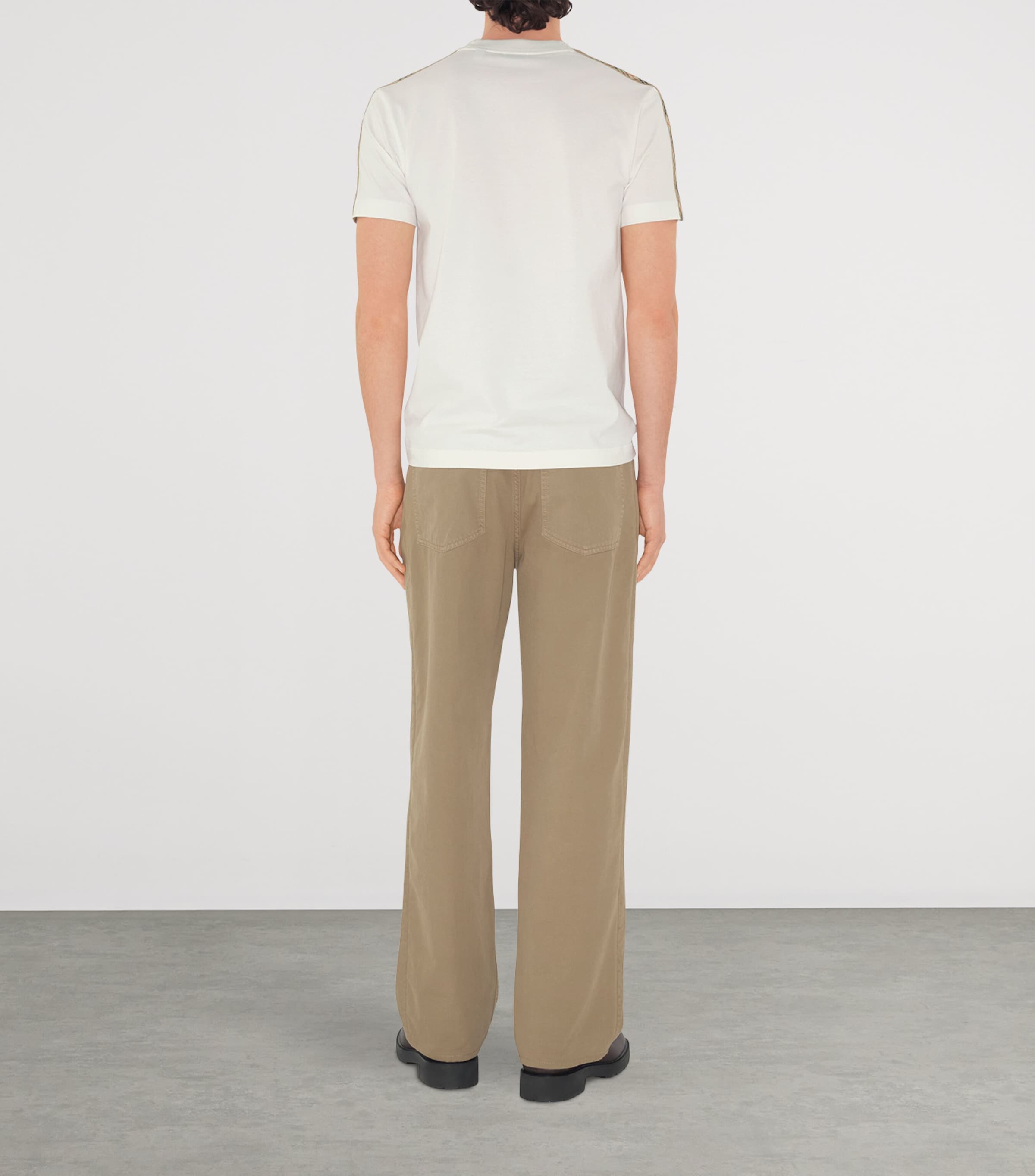 Check-Trim T-Shirt CHALK Image 4