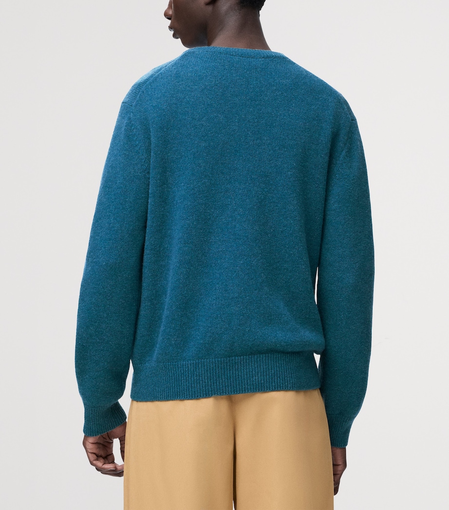 Wool Anagram Sweater DARK GREEN Image 4
