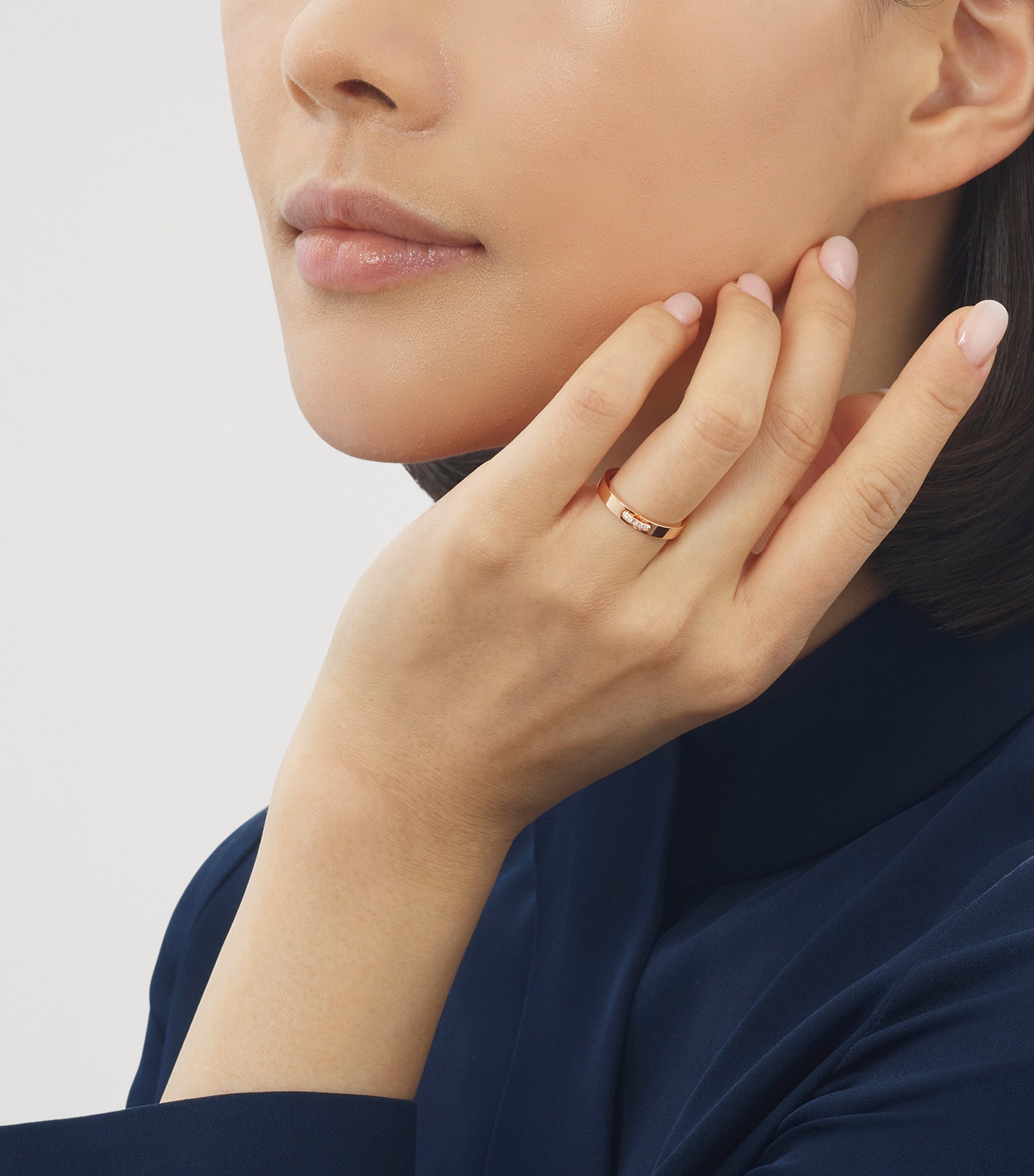 Chaumet Rose Gold and Diamond Liens Évidence Ring Pink Gold Image 2