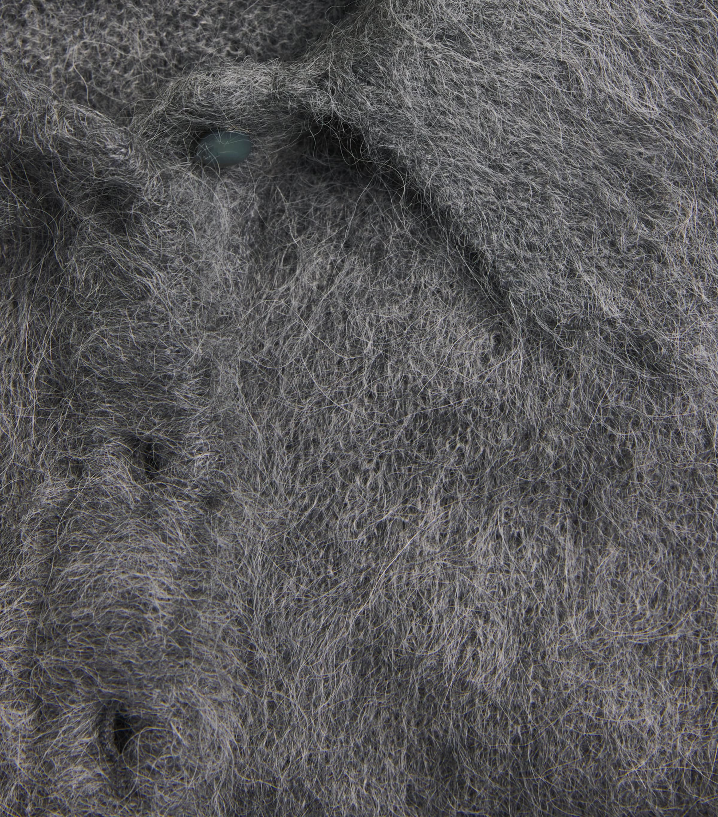 Chloé Womens Alpaca-Blend Polo Sweater Smoky Grey Image 2