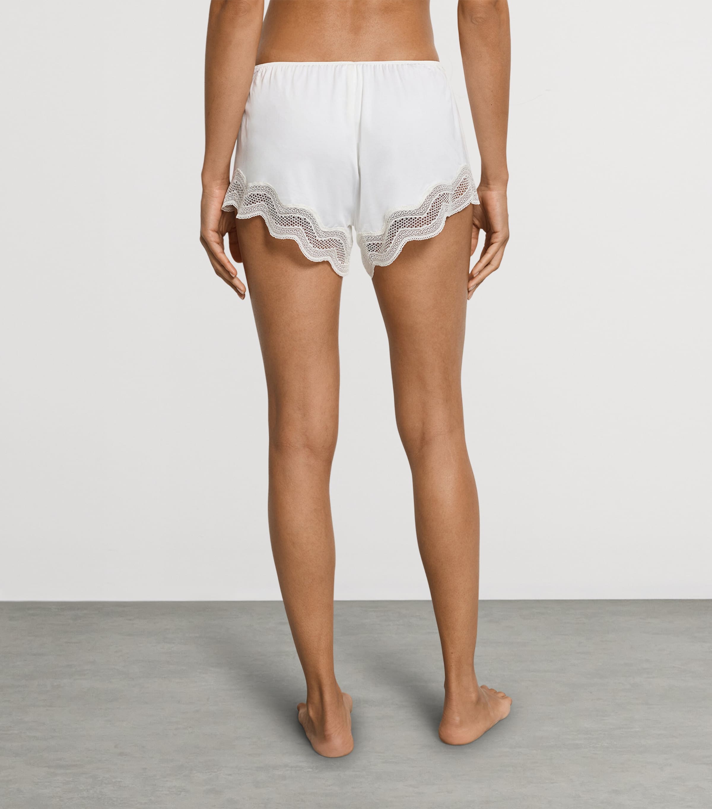 Hanro Womens Cira Pyjama Shorts Off White Image 3