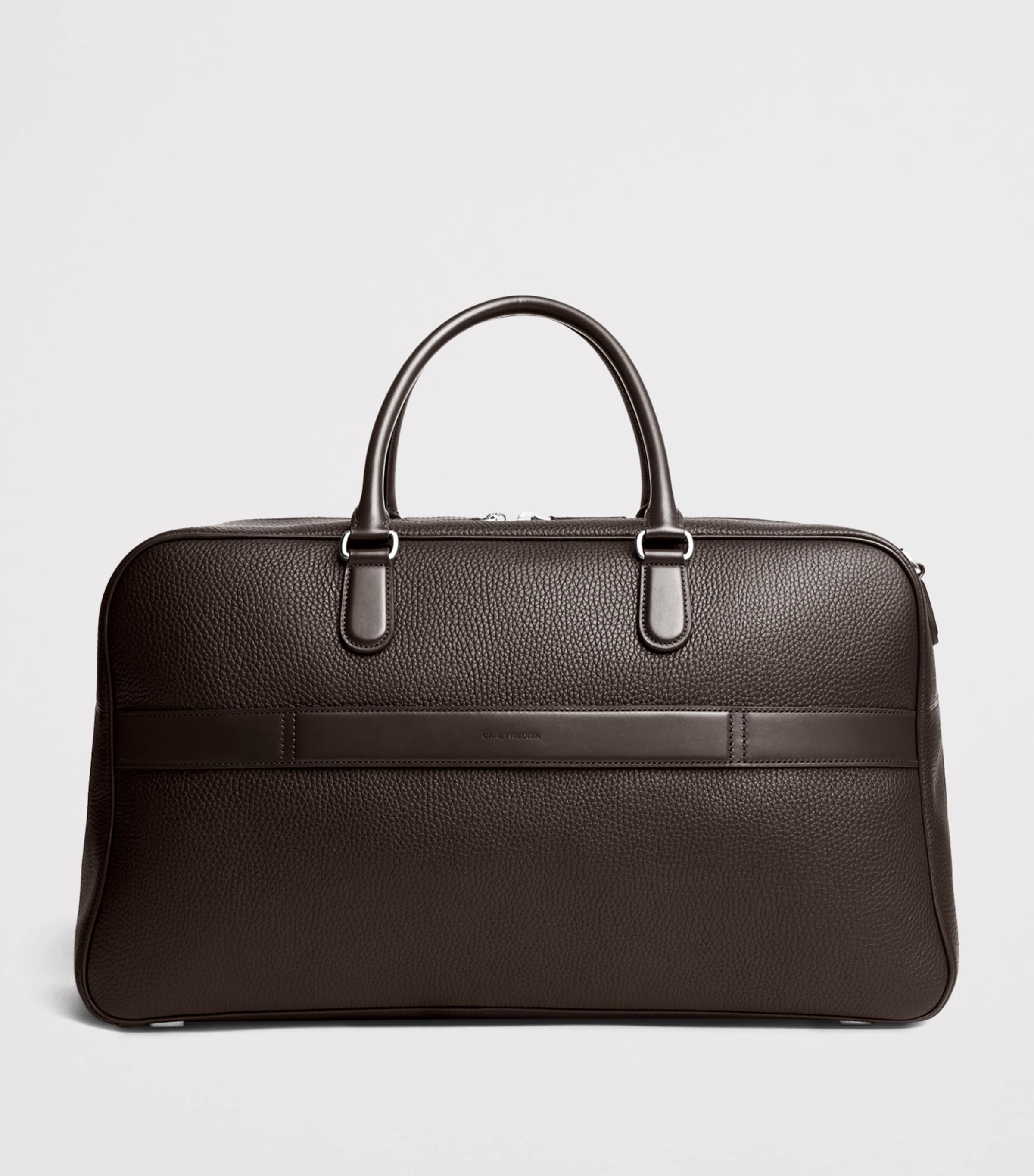 Carl Friedrik Leather Granville Duffle Bag Chocolate Image 7