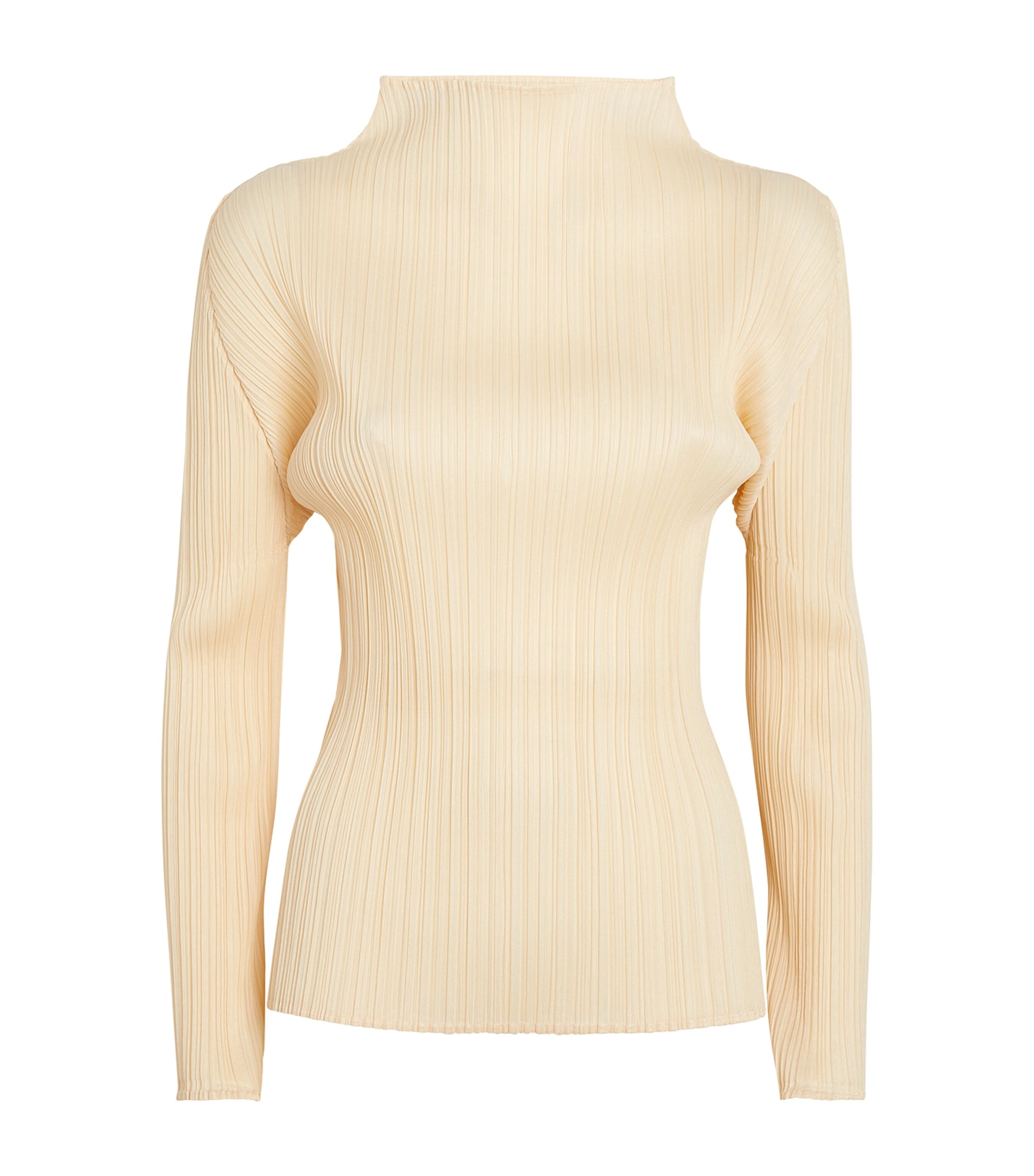 Shop Issey Miyake New Colorful Basics Long-sleeve Top In Beige