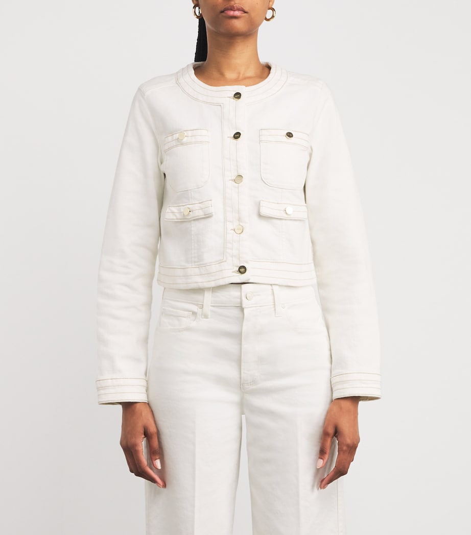 Cropped Kiya Denim Jacket TOASTED ECRU Image 3