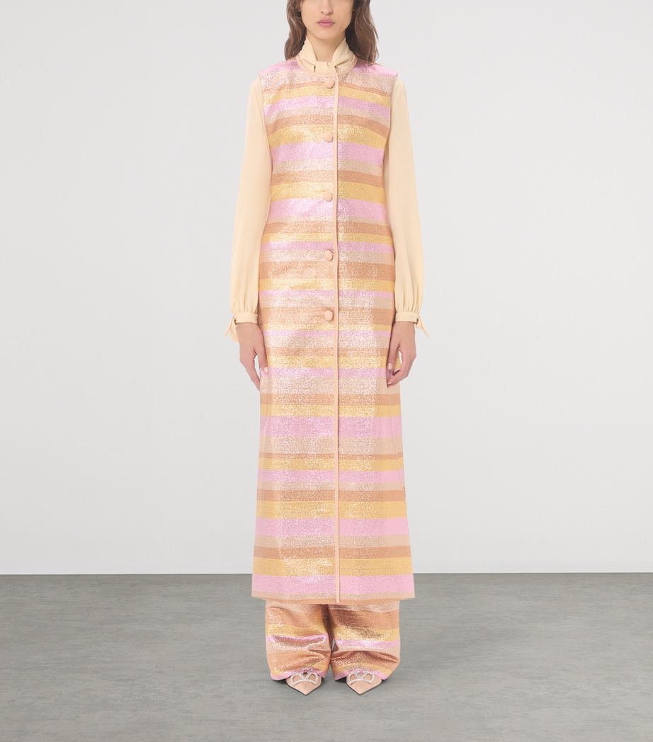 Valentino Womens Metallic Stripe Vest Image 2