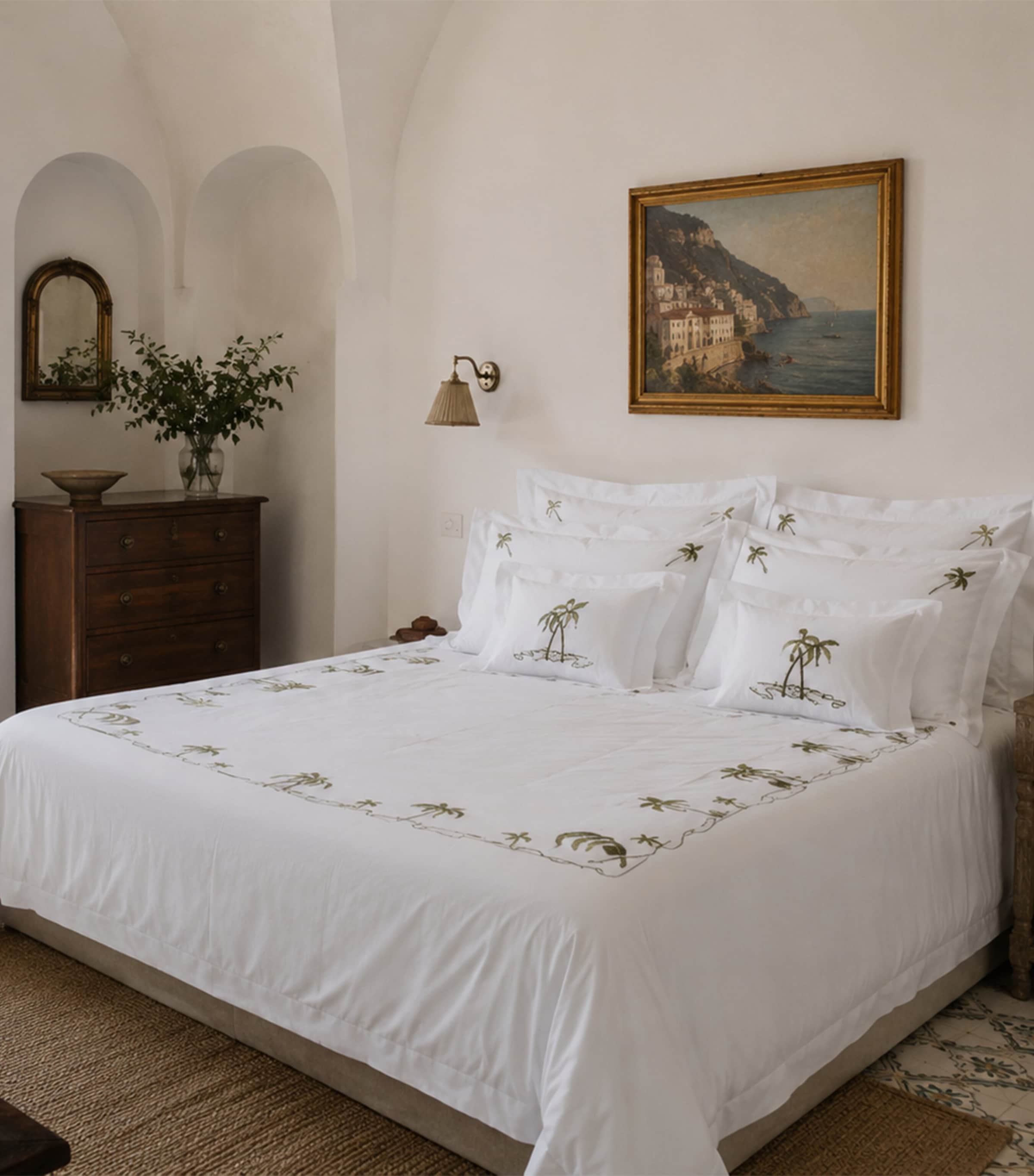 Loretta Caponi Garden of Eden Super King Duvet Cover (260cm x 220cm) White Image 5