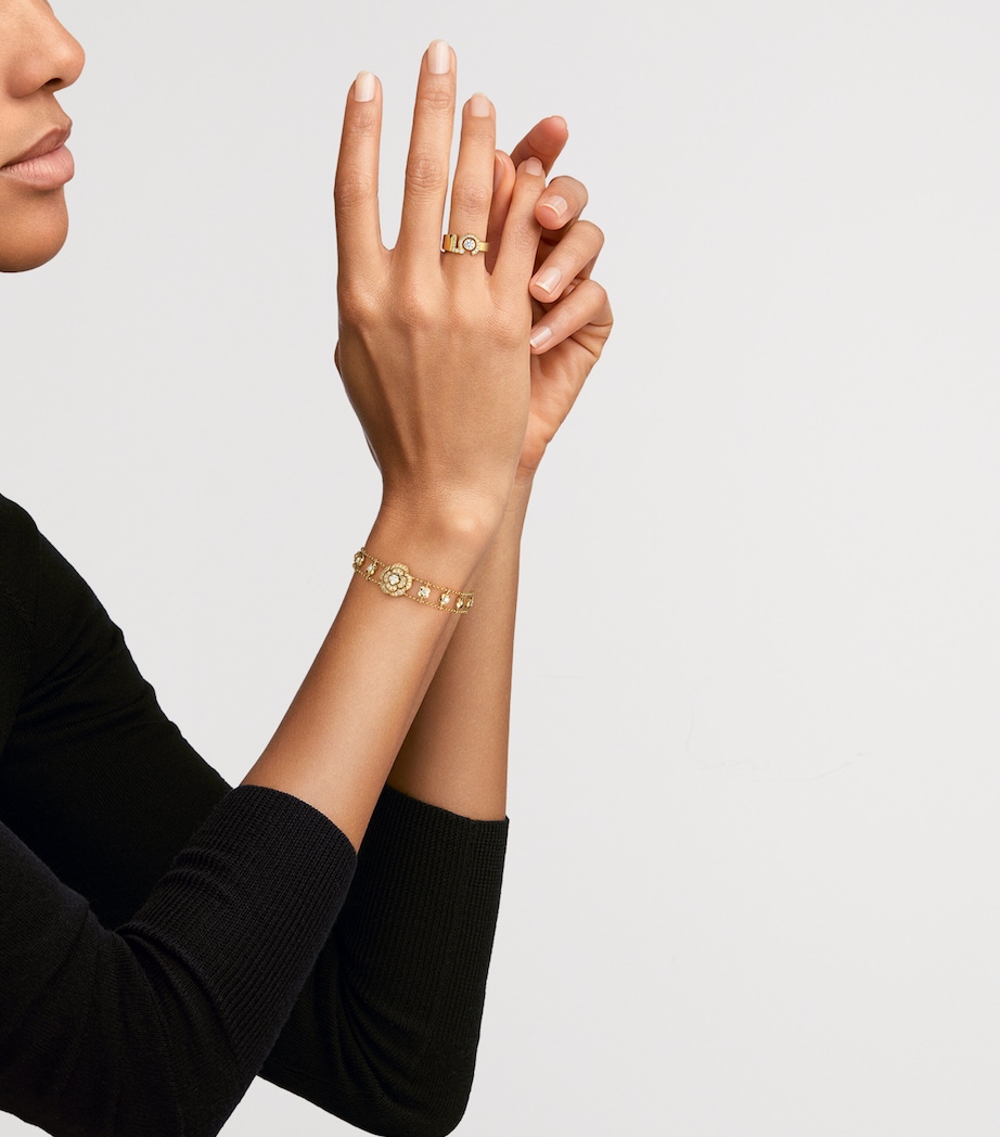 Yellow Gold and Diamond Bouton de Camélia Supple Bracelet YELLOW Image 2