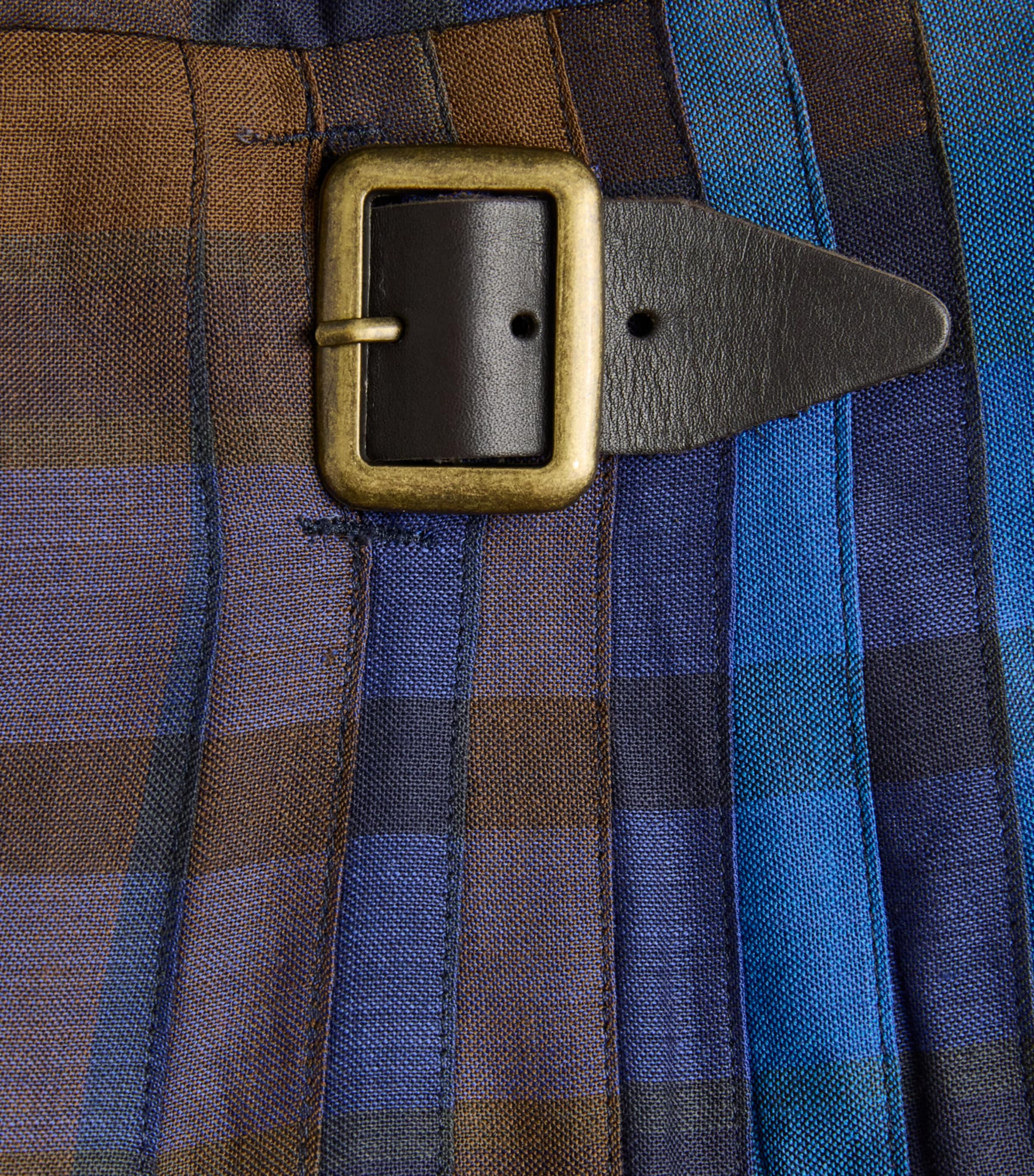 Vivienne Westwood Mens Wool Check Kilt Blue/brown Image 6