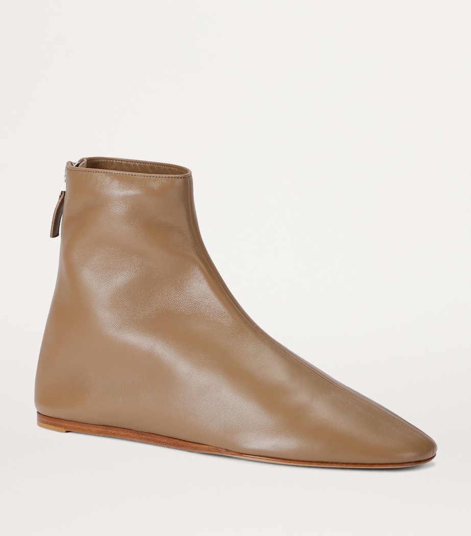 Leather Luna Boots TAUPE Image 4