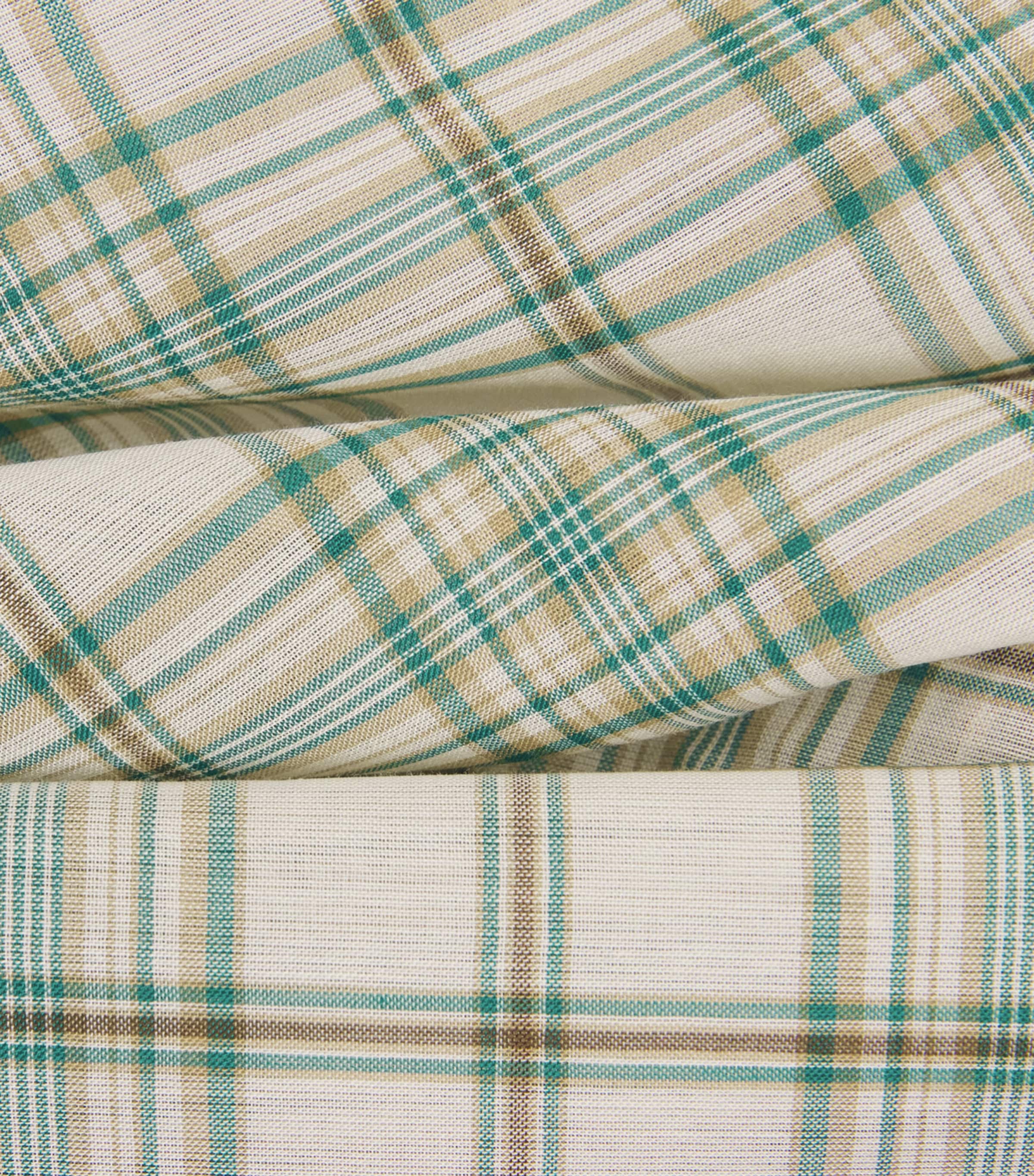AMI Paris Mens Check Boxy Shirt Vrt Spnblnc Crm Image 6