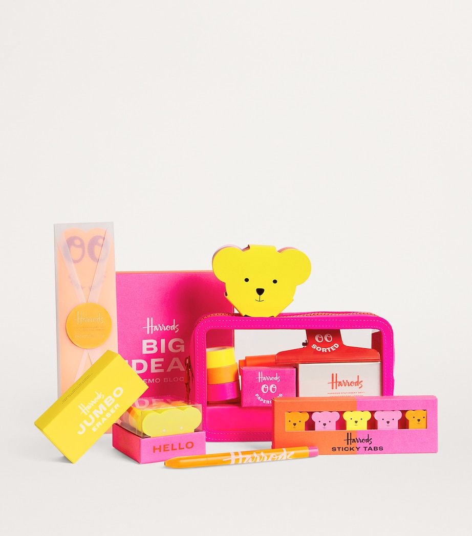 Harrods Filled Pencil Case Pink Image 3