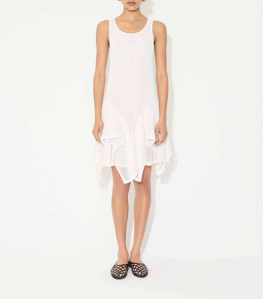 Ladder-Knit Mini Dress BLANC Image 2
