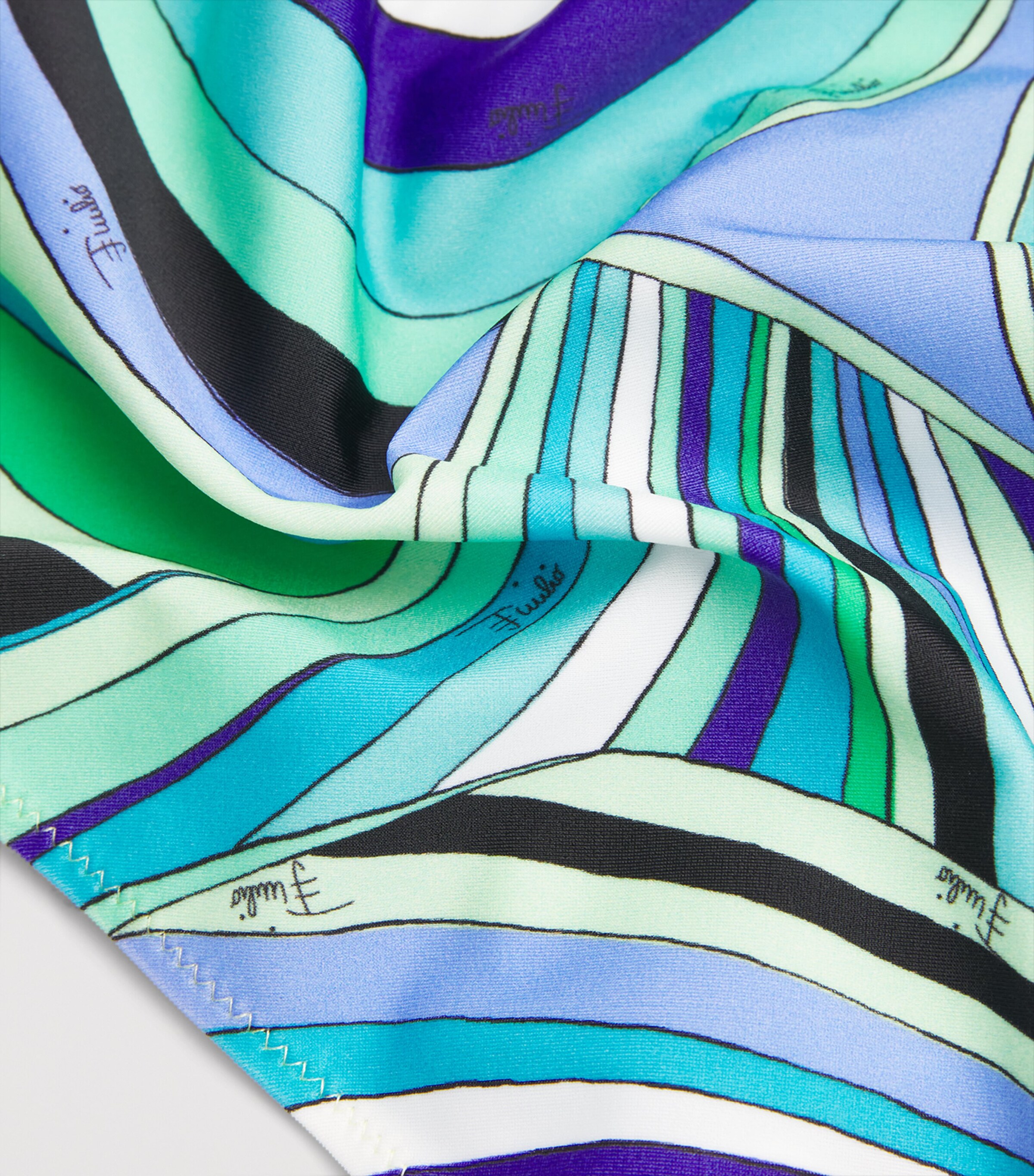PUCCI Womens Iride Print Swimsuit Verde/lilla Image 4