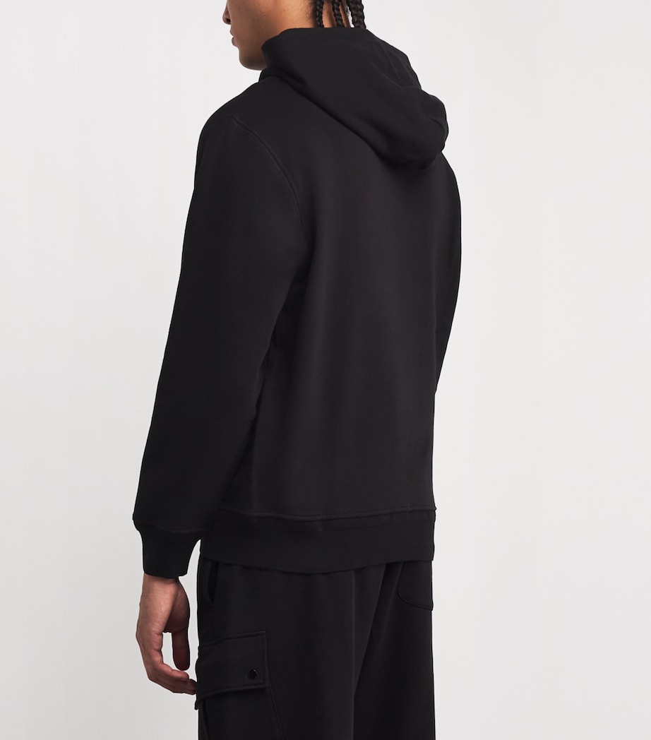 Cotton Logo Zip-Up Hoodie 999 BLACK Image 4