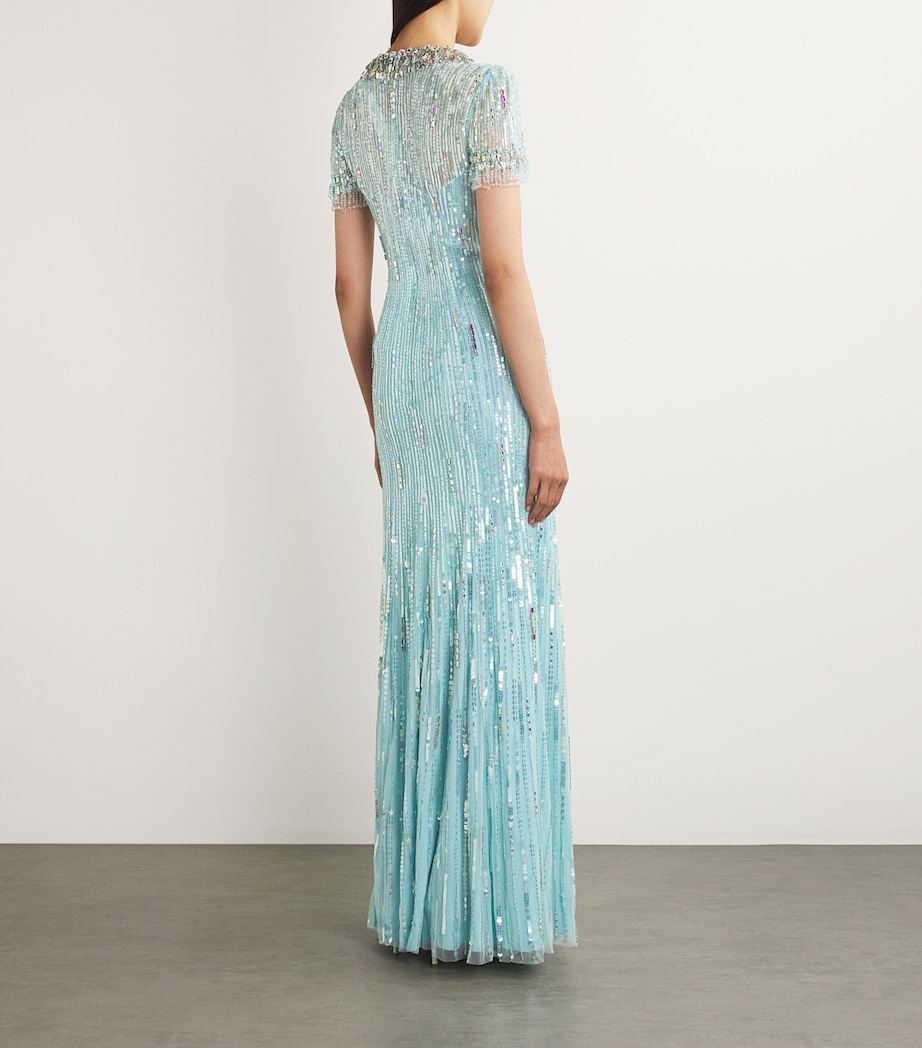 Sequinned Nova Gown CRDN BLUE 2081/RNBW Image 3