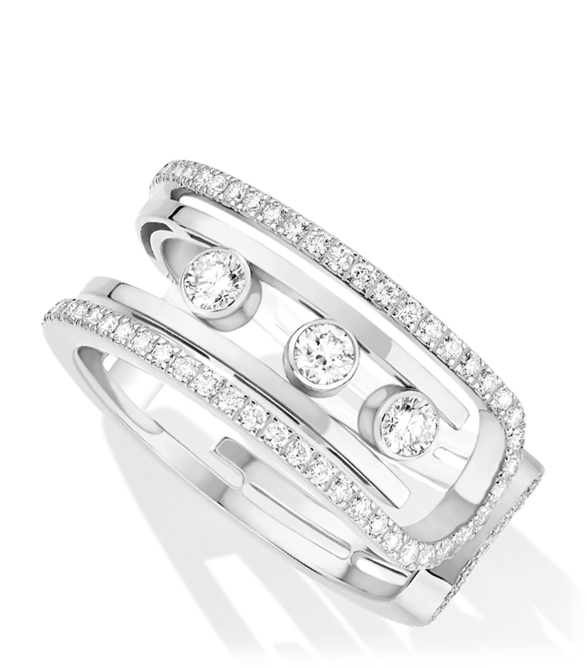 Messika Move 10th Birthday White Gold and Diamond Ring White Gold Image 1