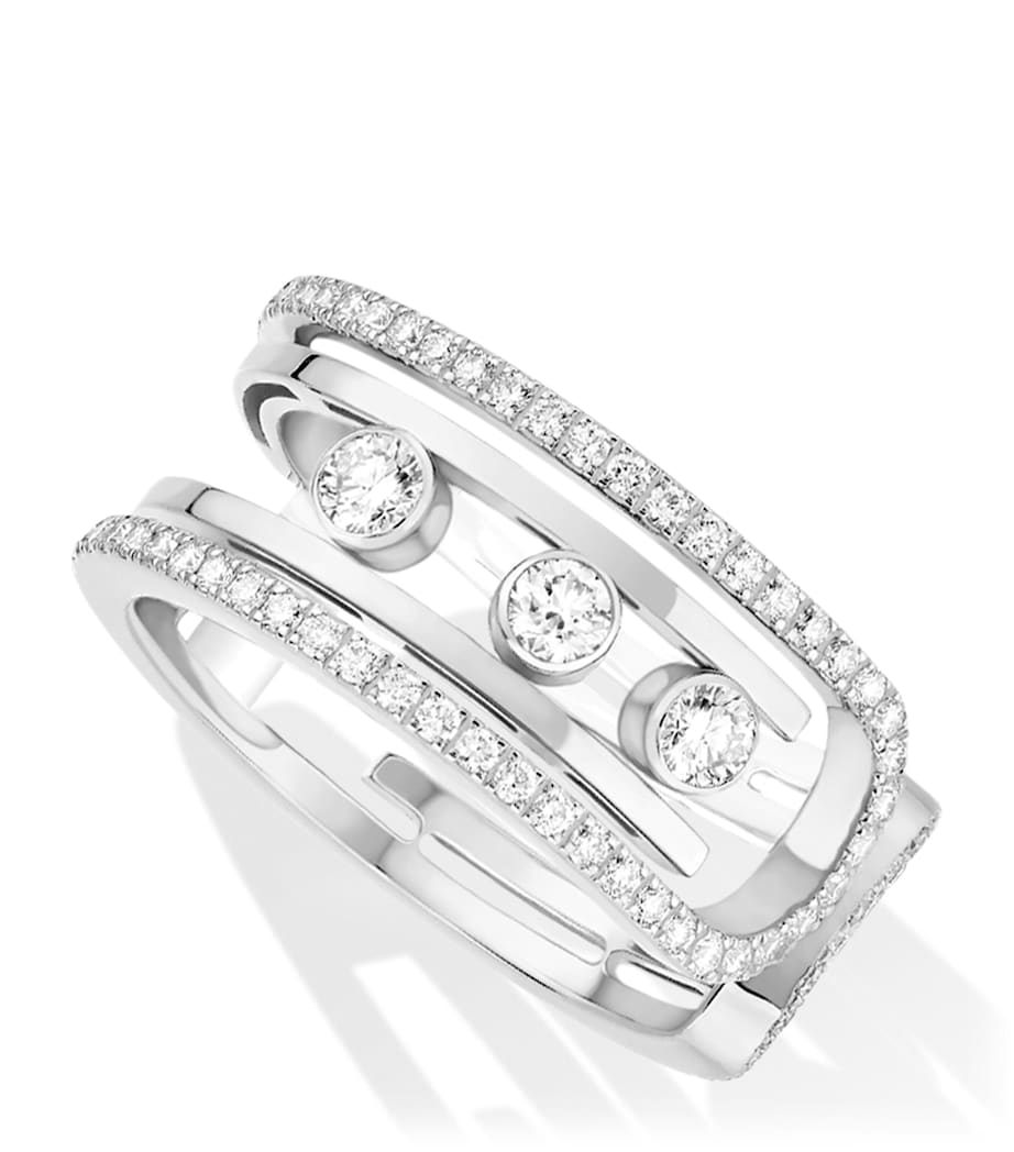 Messika Move 10th Birthday White Gold and Diamond Ring White Gold Image 1