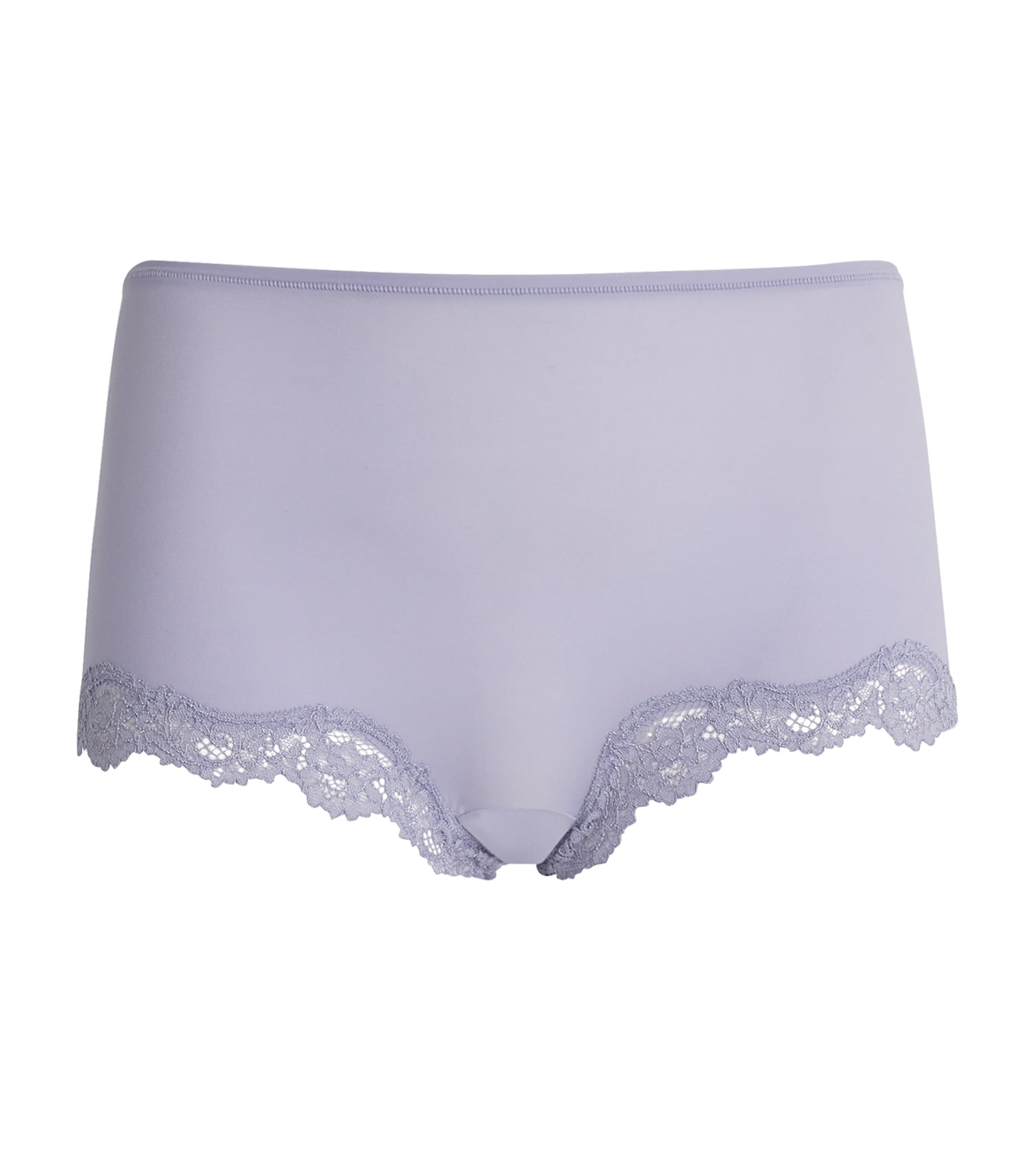 Skims Lace-trim Fits Everybody Boyshort Briefs In Purple