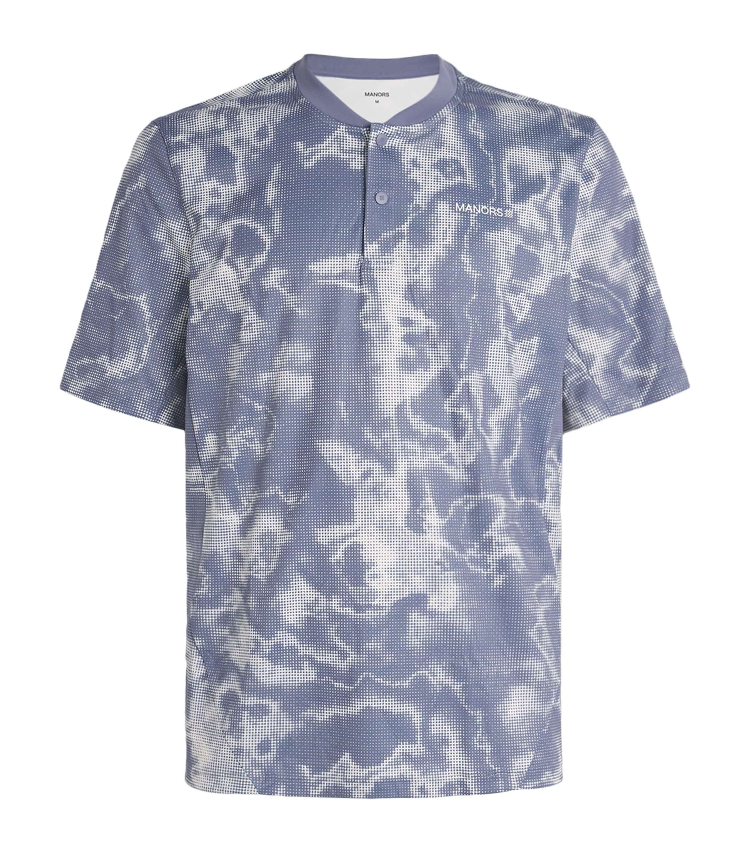 Manors Course 2.0 Printed Polo Shirt In Blue