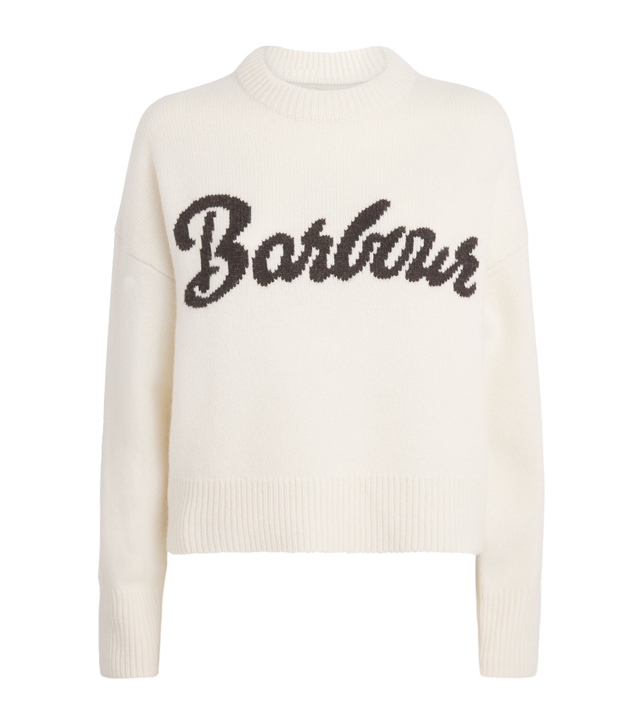 Barbour Womens Wool Ivybridge Sweater Ecru Image 1