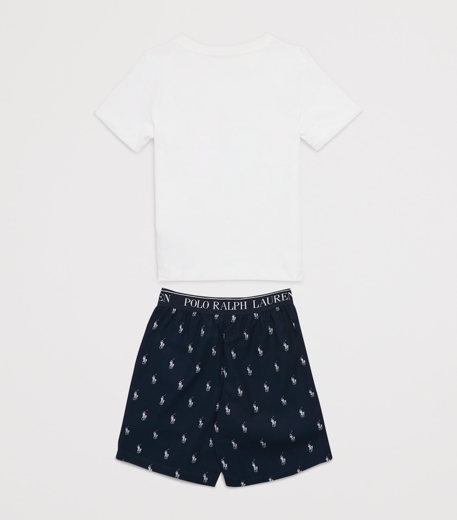 Cotton T-Shirt and Shorts Pyjama Set (5-7 Years) BCVNEWPORT NAVY Image 2