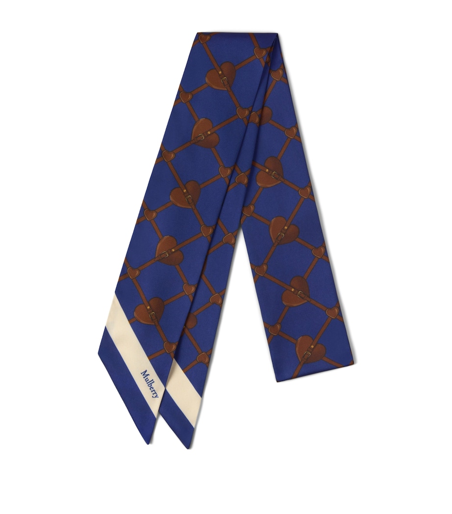 Mulberry Heart Pocket Skinny Scarf Pigment Blue Image 1