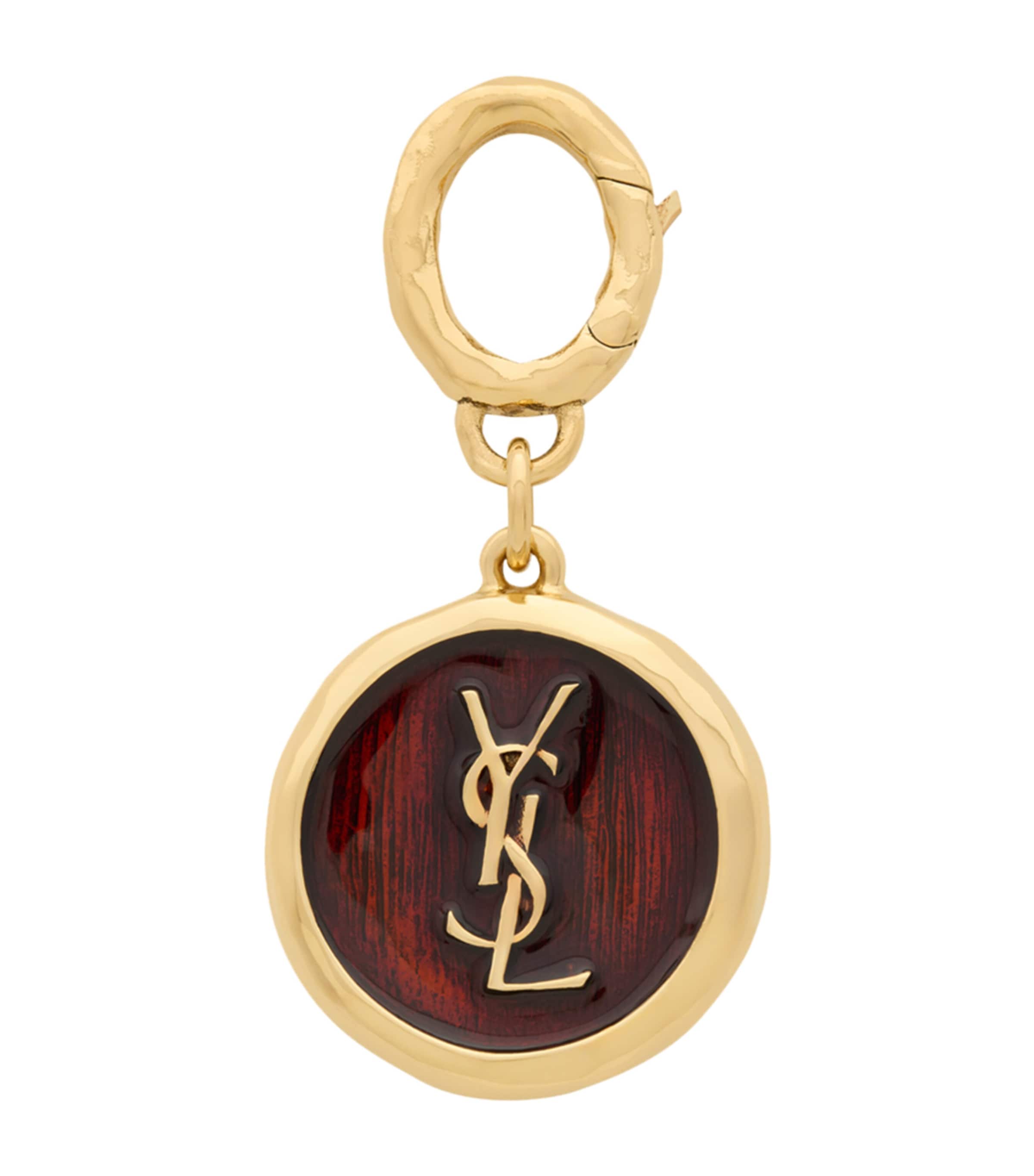 Saint Laurent Enamelled Cassandre Medallion Charm Image 1