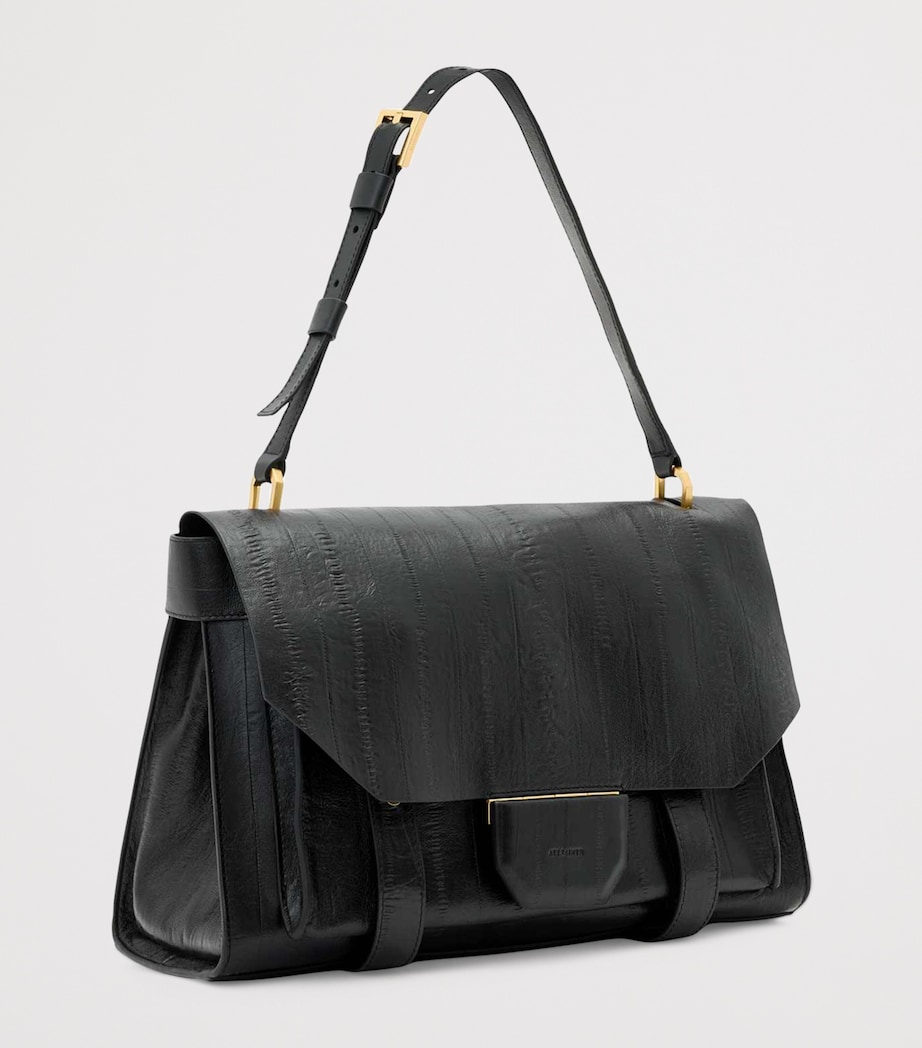 Leather Ursa Shoulder Bag BLACK Image 2