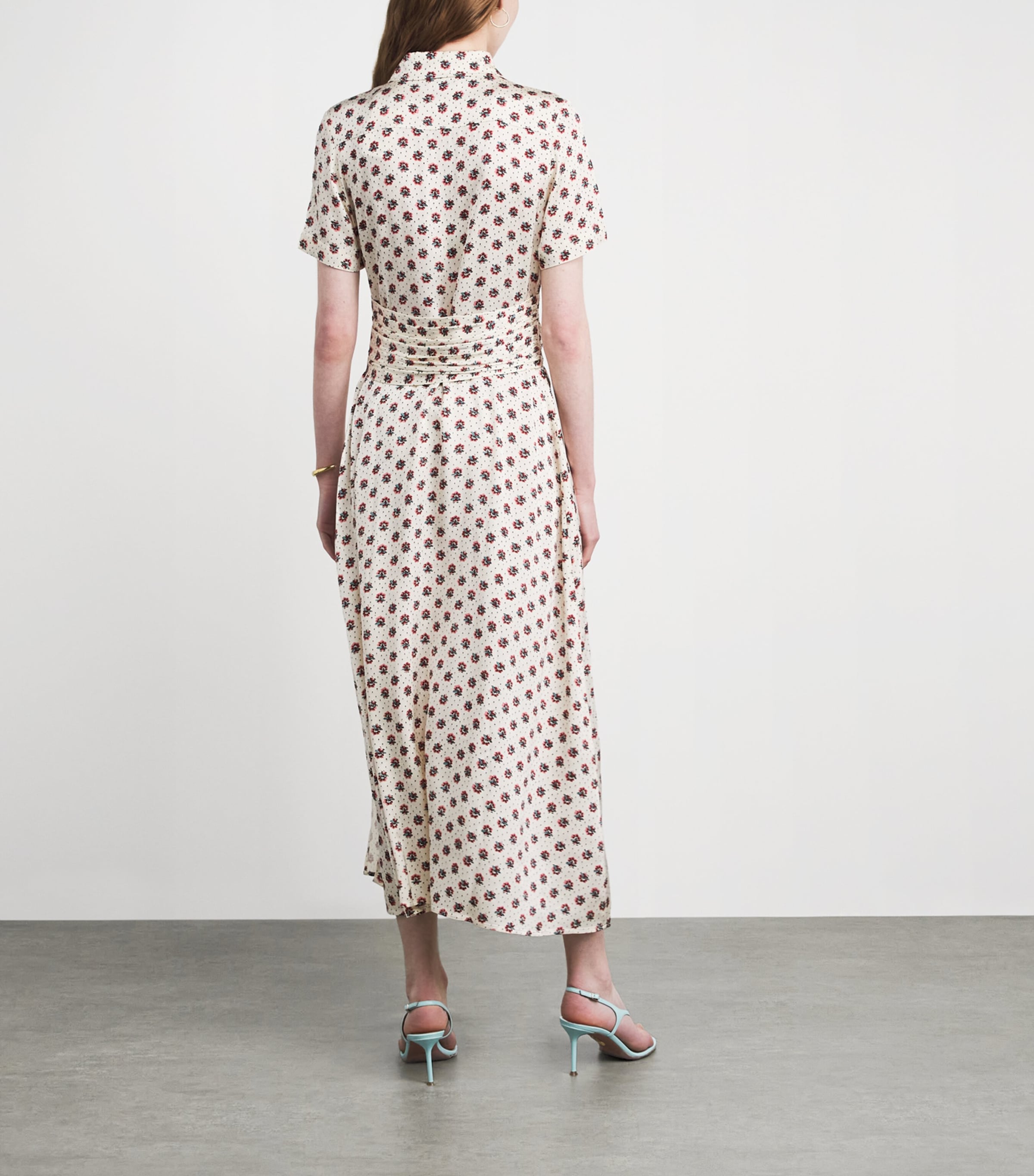 Claudie Pierlot Womens Floral Maxi Shirt Dress Light Print Image 4