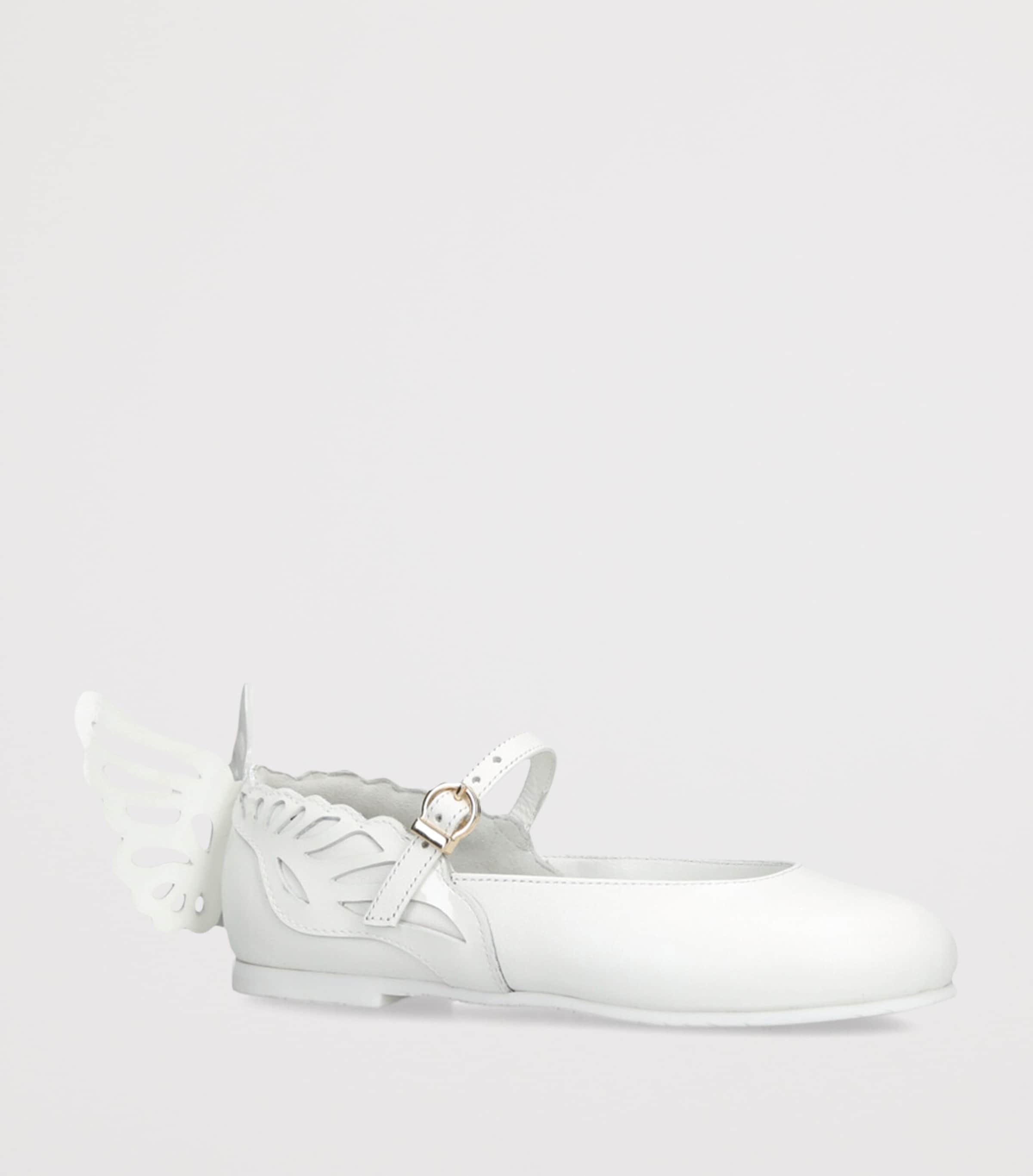 Leather Heavenly Ballet Flats WHITE Image 3