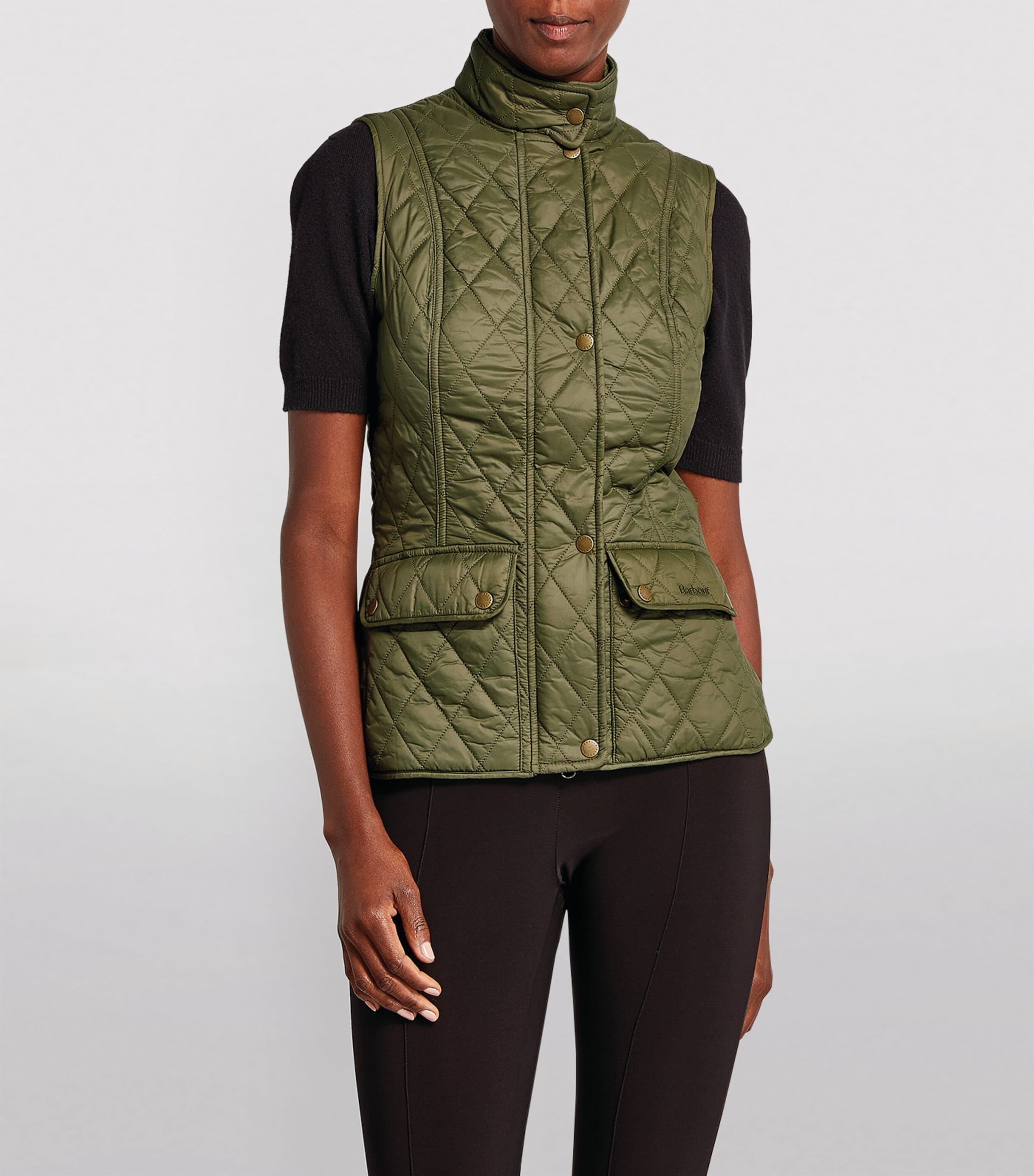 Quilted Otterburn Gilet OLIVE Image 2