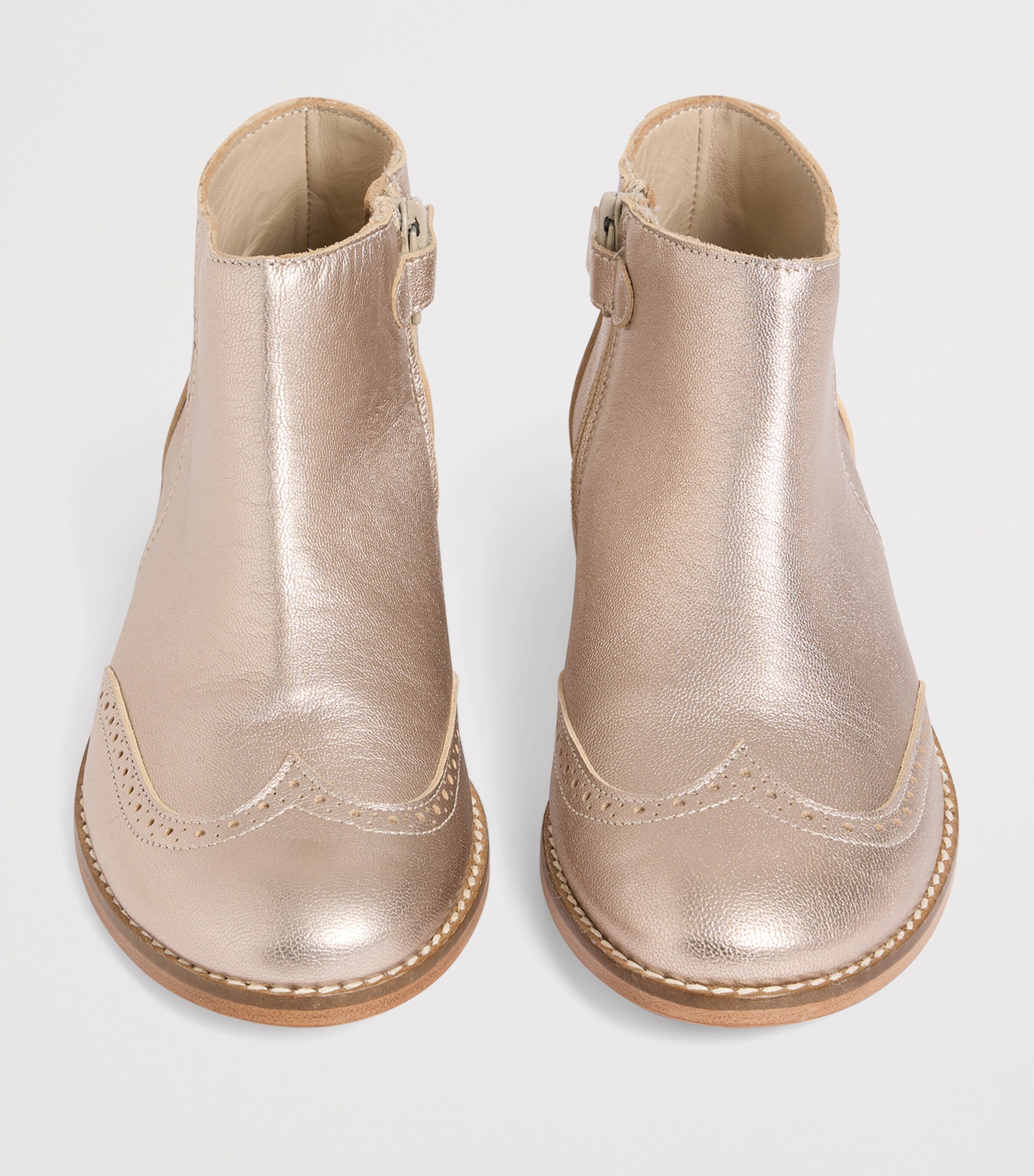 Leather Janette Ankle Boots OR ROSE Image 3