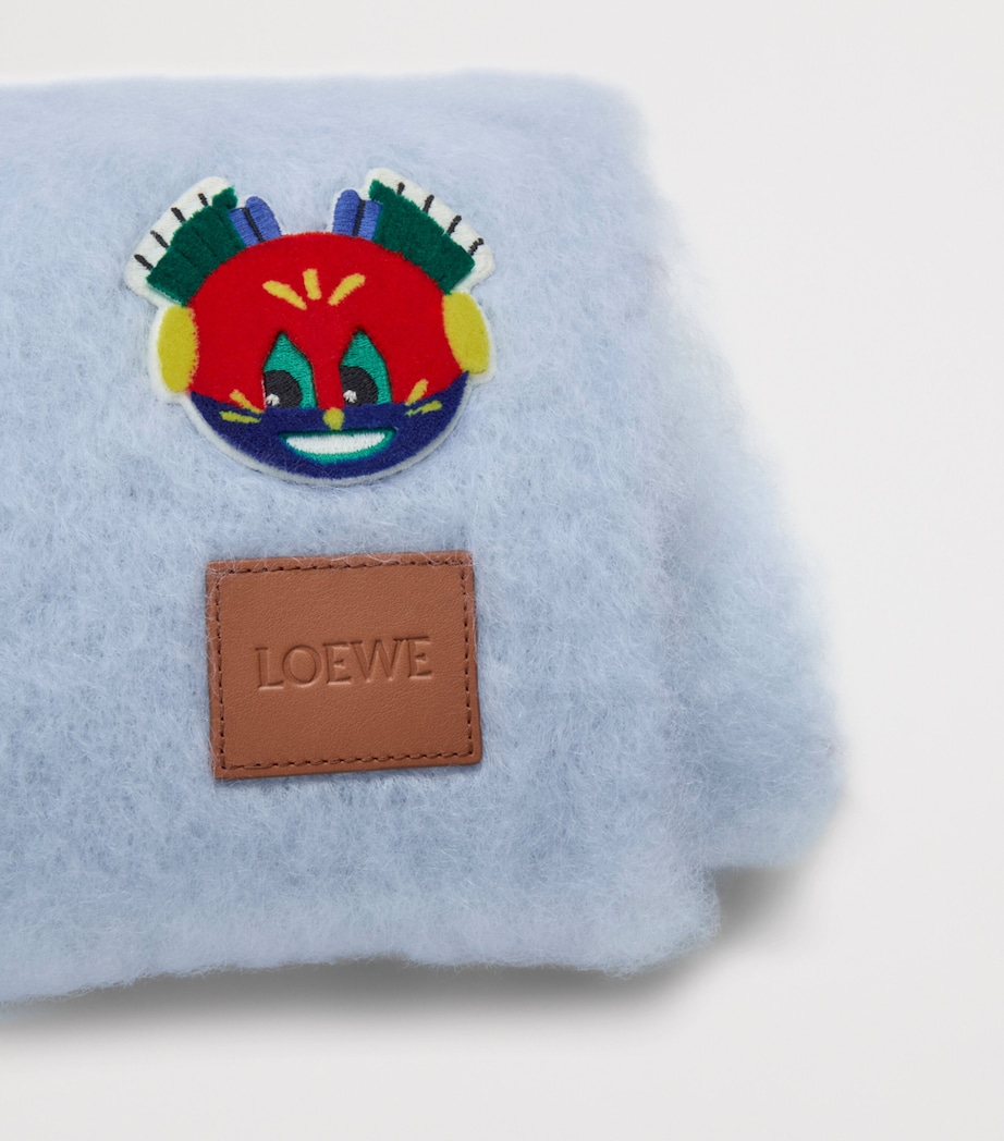 LOEWE x Louis Wain Mohair-Wool-Blend Scarf BABY BLUE Image 4