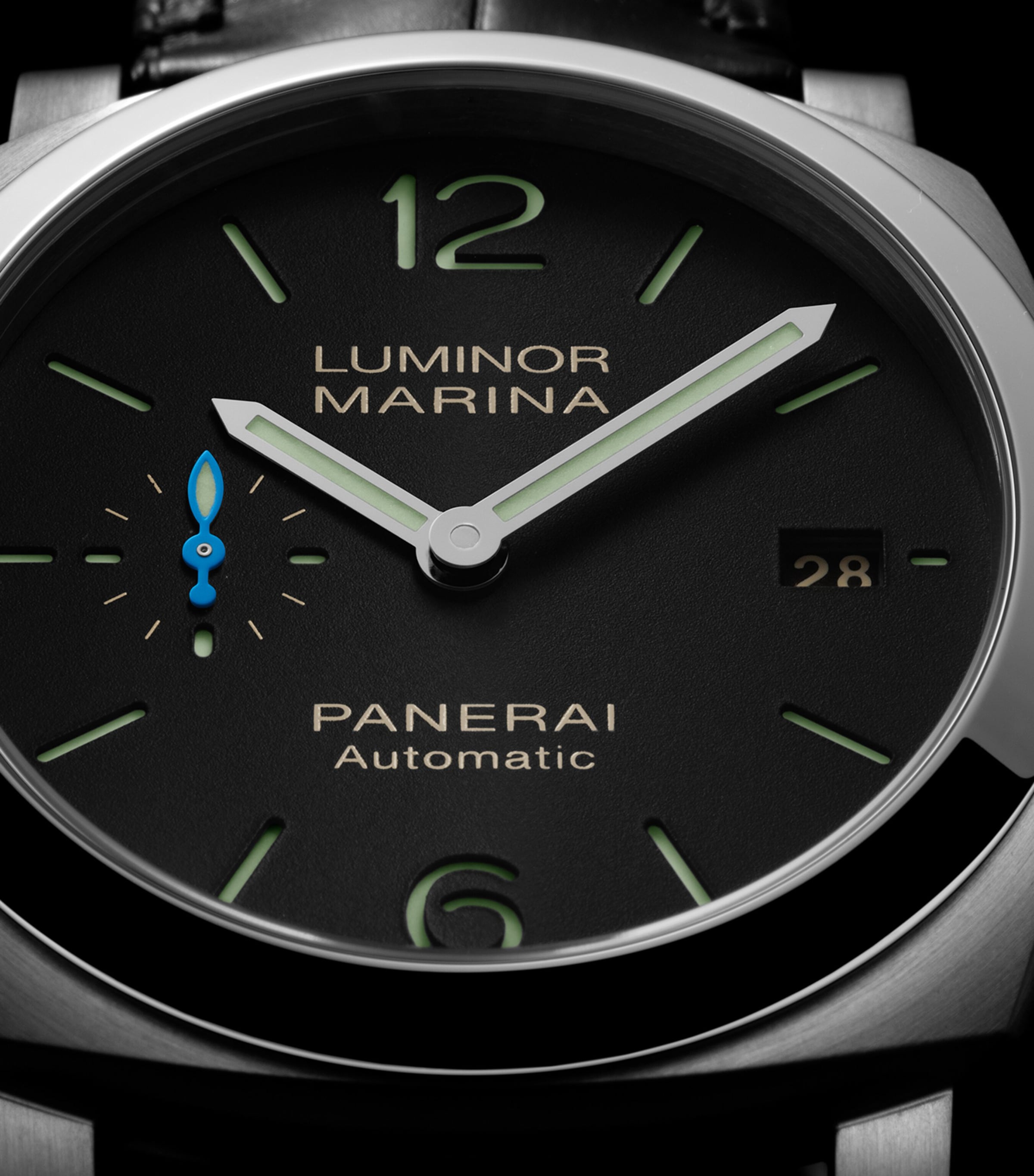 Stainless Steel Luminor Marina Watch 40mm BLACK Image 3