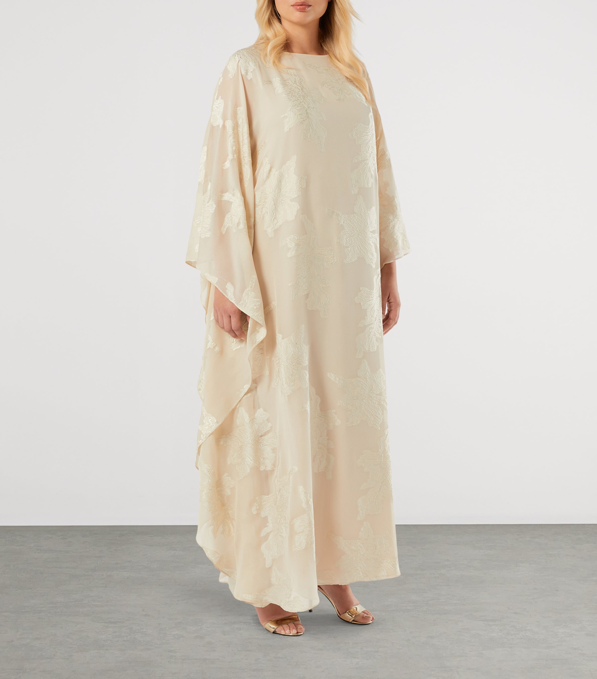 Silk-Blend Sughero Maxi Dress SAND Image 2