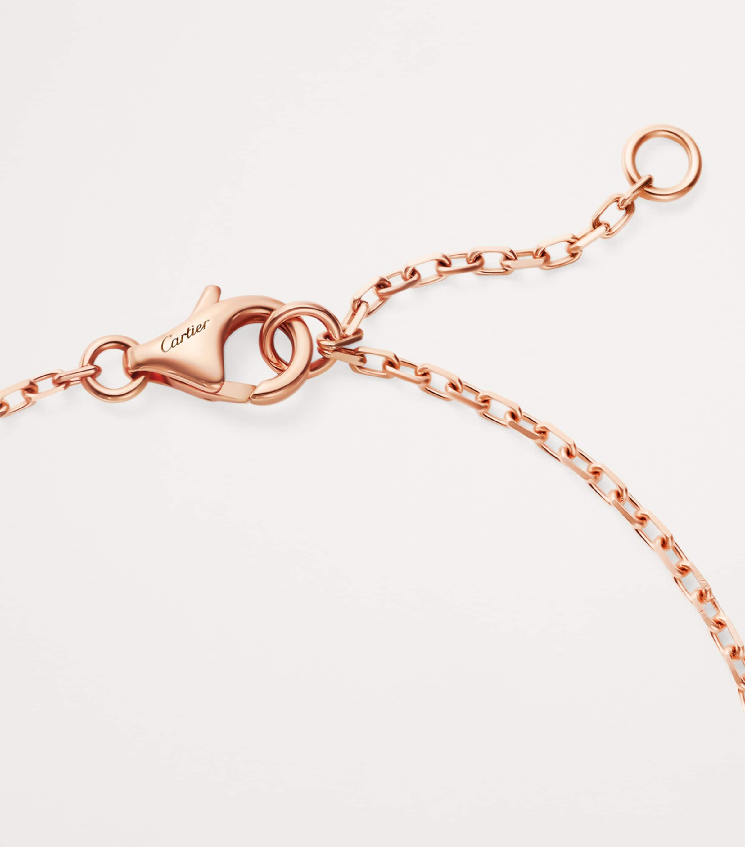 Rose Gold and Diamond LOVE Chain Bracelet ROSE GOLD Image 6