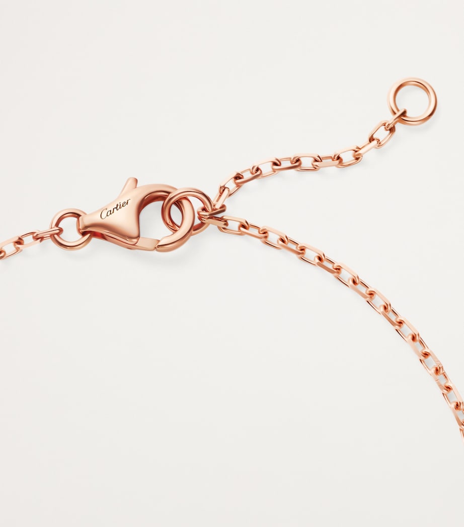 Rose Gold and Diamond LOVE Chain Bracelet ROSE GOLD Image 6