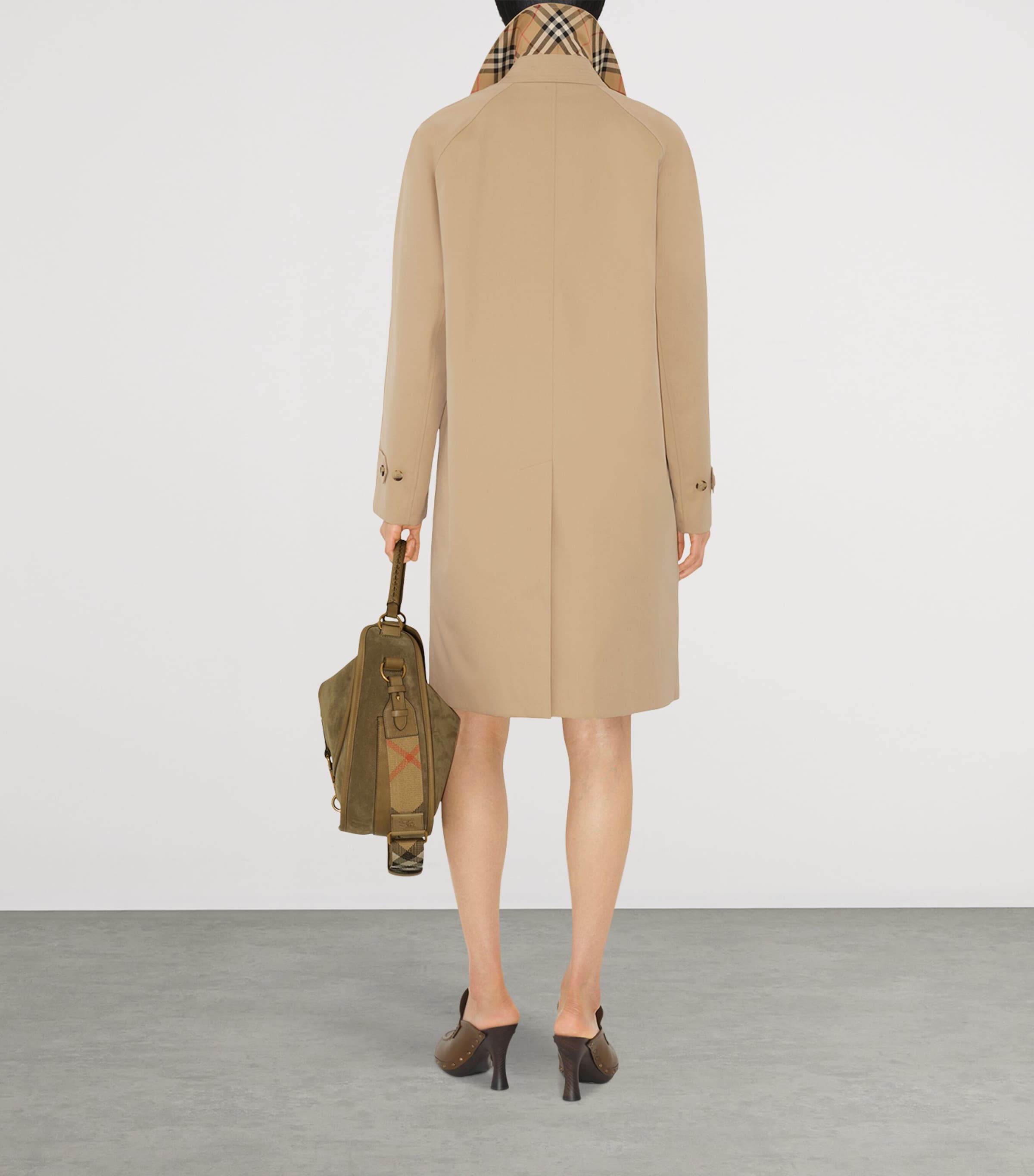 Gabardine Mid-Length Camden Heritage Car Coat HONEY Image 4