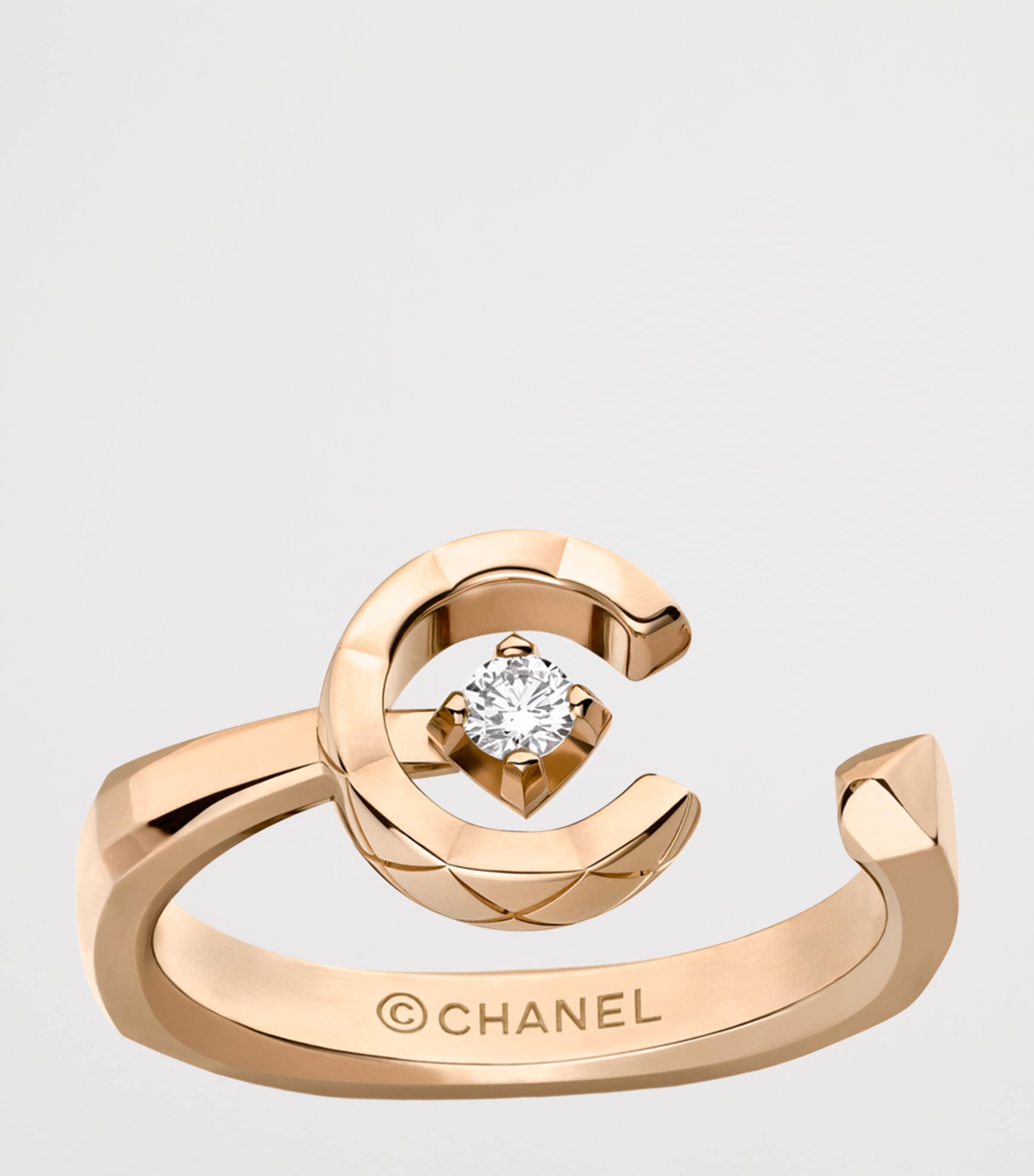 Beige Gold and Diamond Coco Crush Ring BEIGE GOLD Image 3