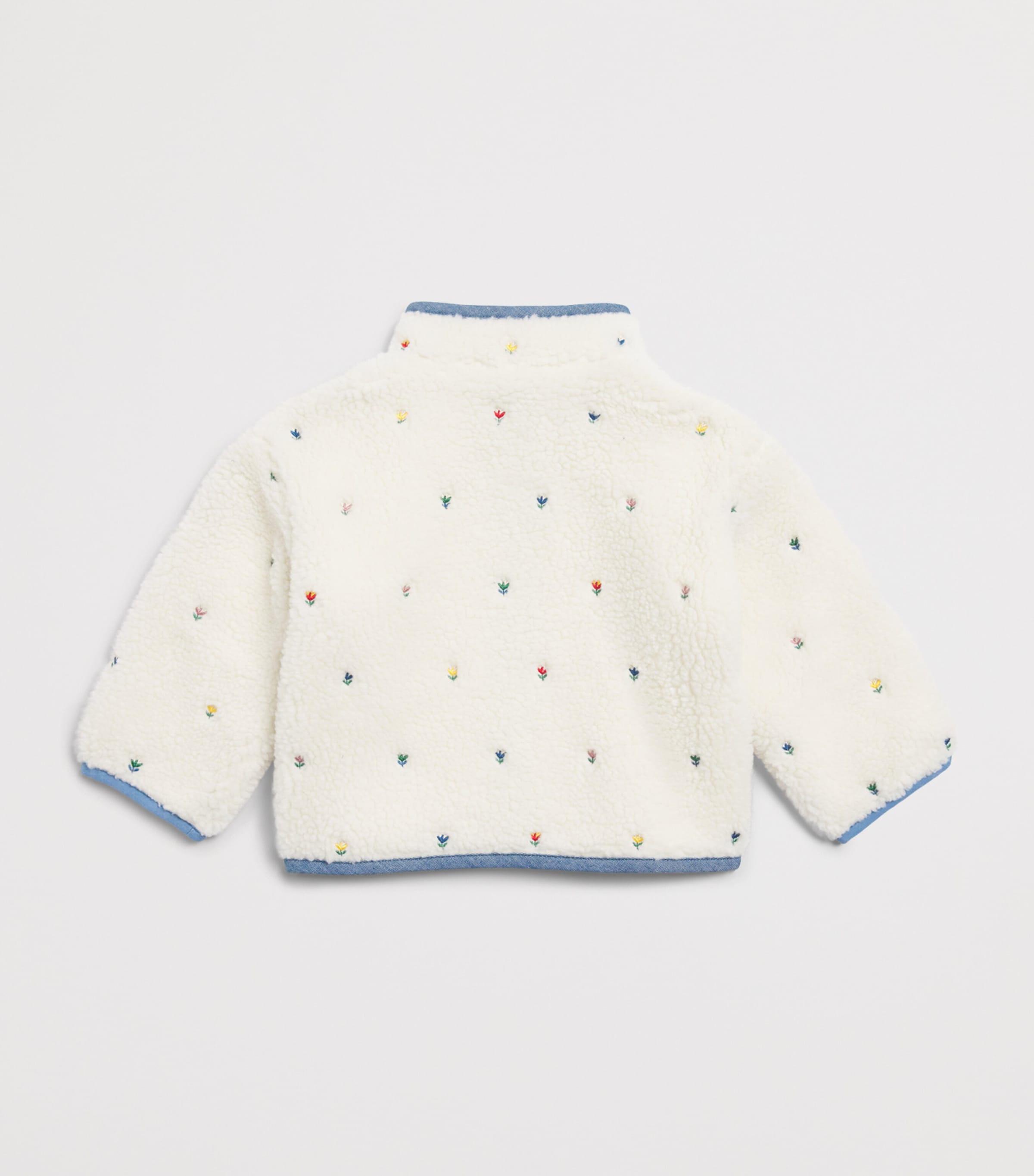 Stella McCartney Kids Fleece Floral Jacket (3-36 Months) Avorio/embr Image 2