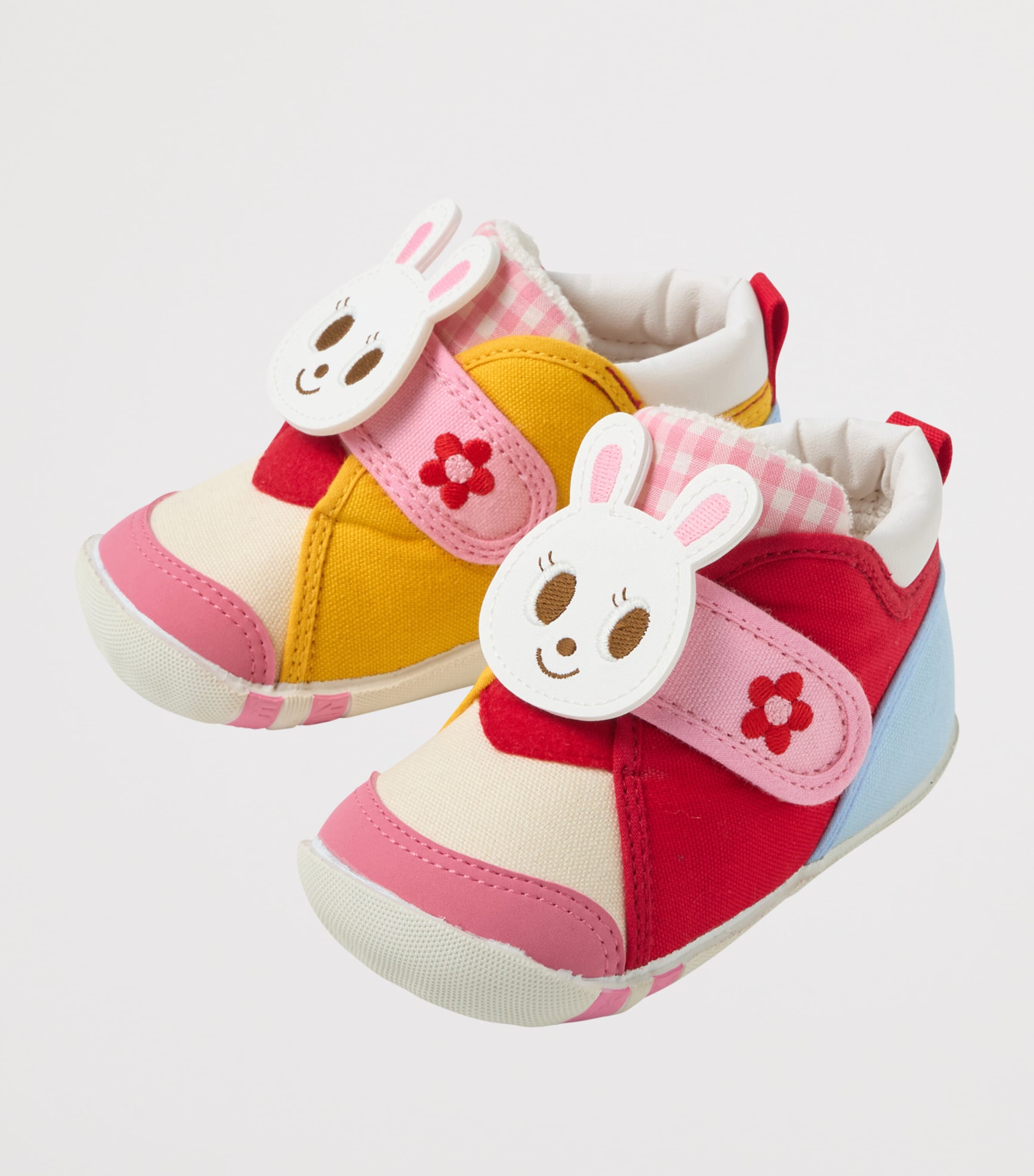 Miki House Cotton-Blend Bunny Appliqué Sneakers Image 2