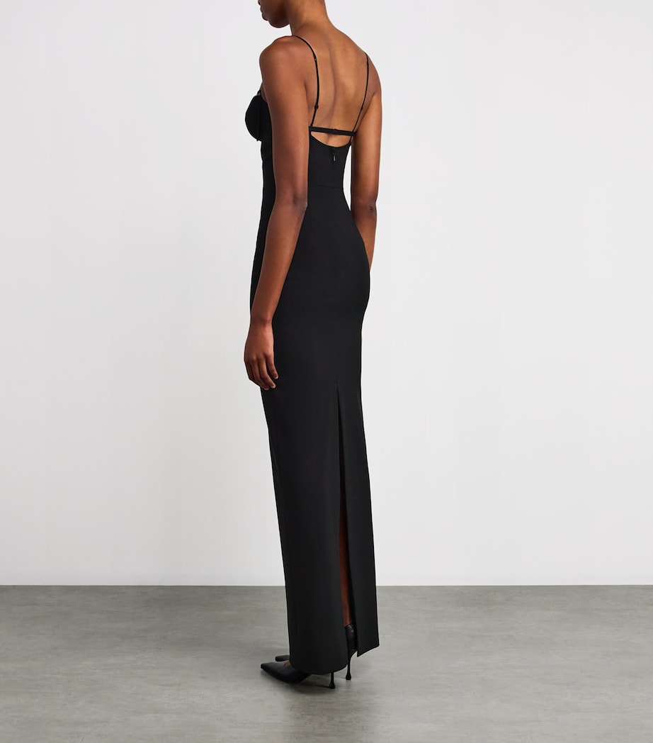V-Wire Bra Maxi Dress BLACK Image 3