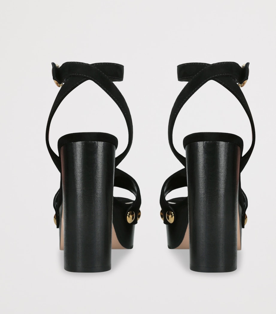 Gianvito Rossi Suede Ardéa Platform Sandals 70 Black Image 4