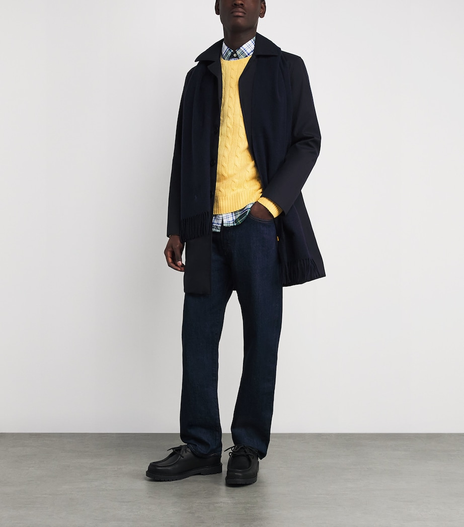 Polo Ralph Lauren Mens Wool-Cashmere Cable-Knit Sweater Yellow Image 2
